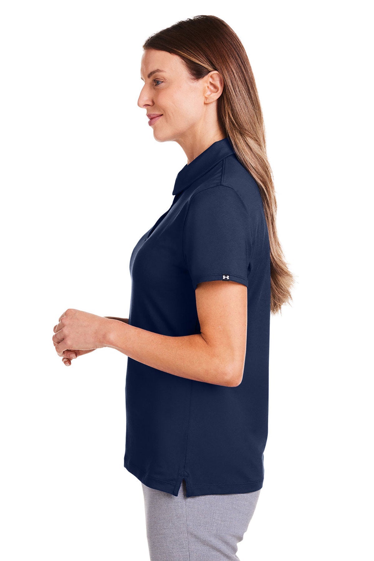 Under Armour Ladies Custom Recycled Polos, Medium Navy