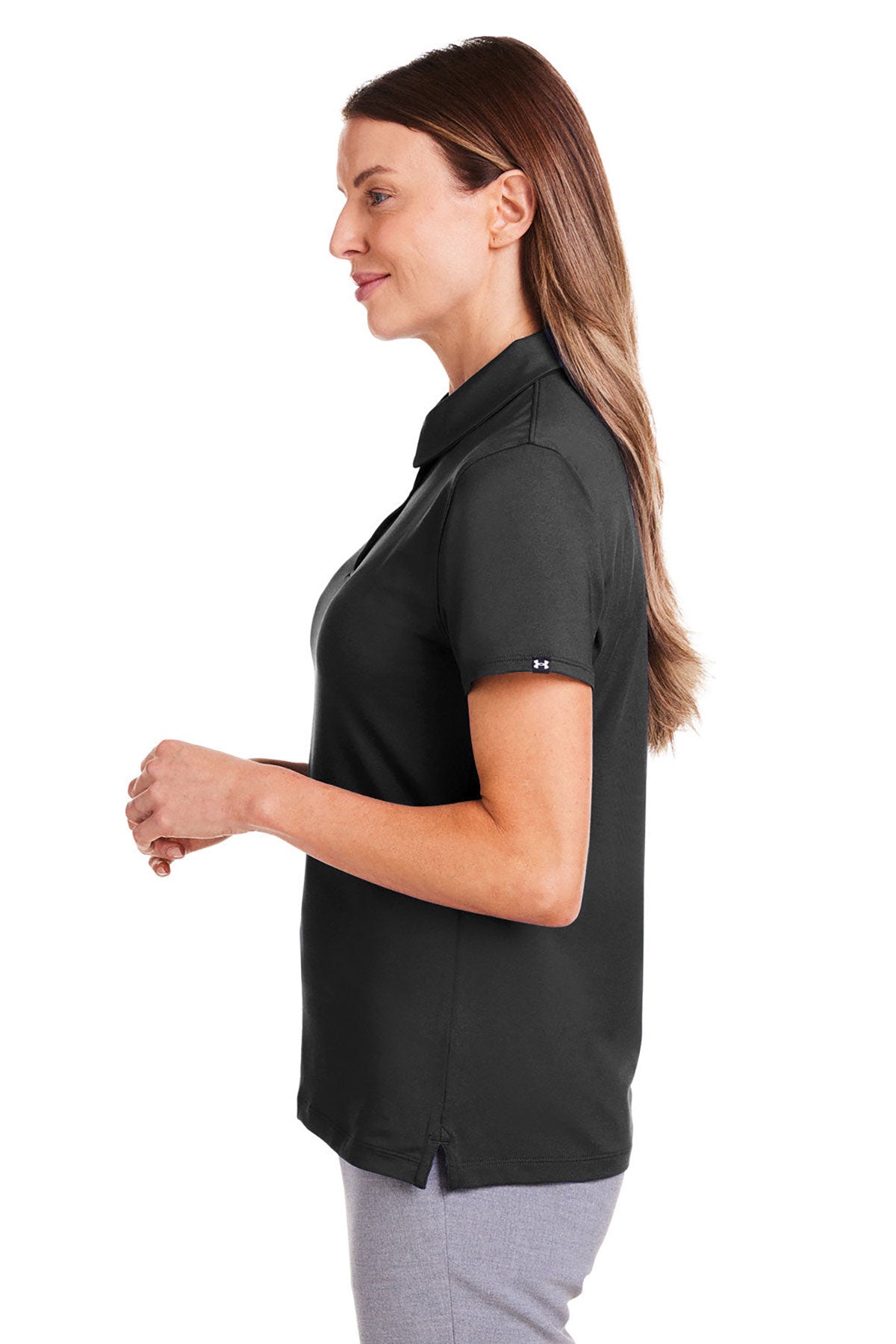 Under Armour Ladies Custom Recycled Polos, Black