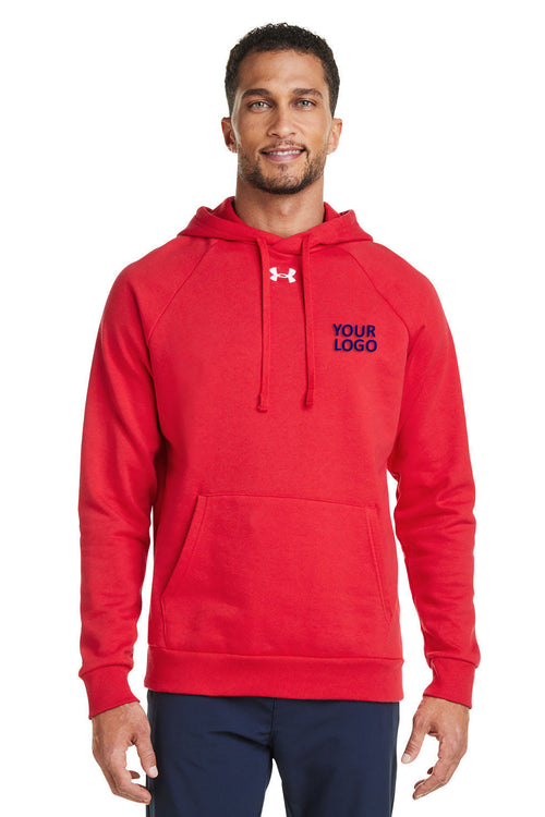 Under Armour Ladies Rival Fleece Hooded Custom Sweatshirts, Red