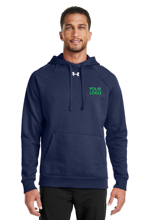Under Armour Ladies Rival Fleece Hooded Custom Sweatshirts, Medium Navy