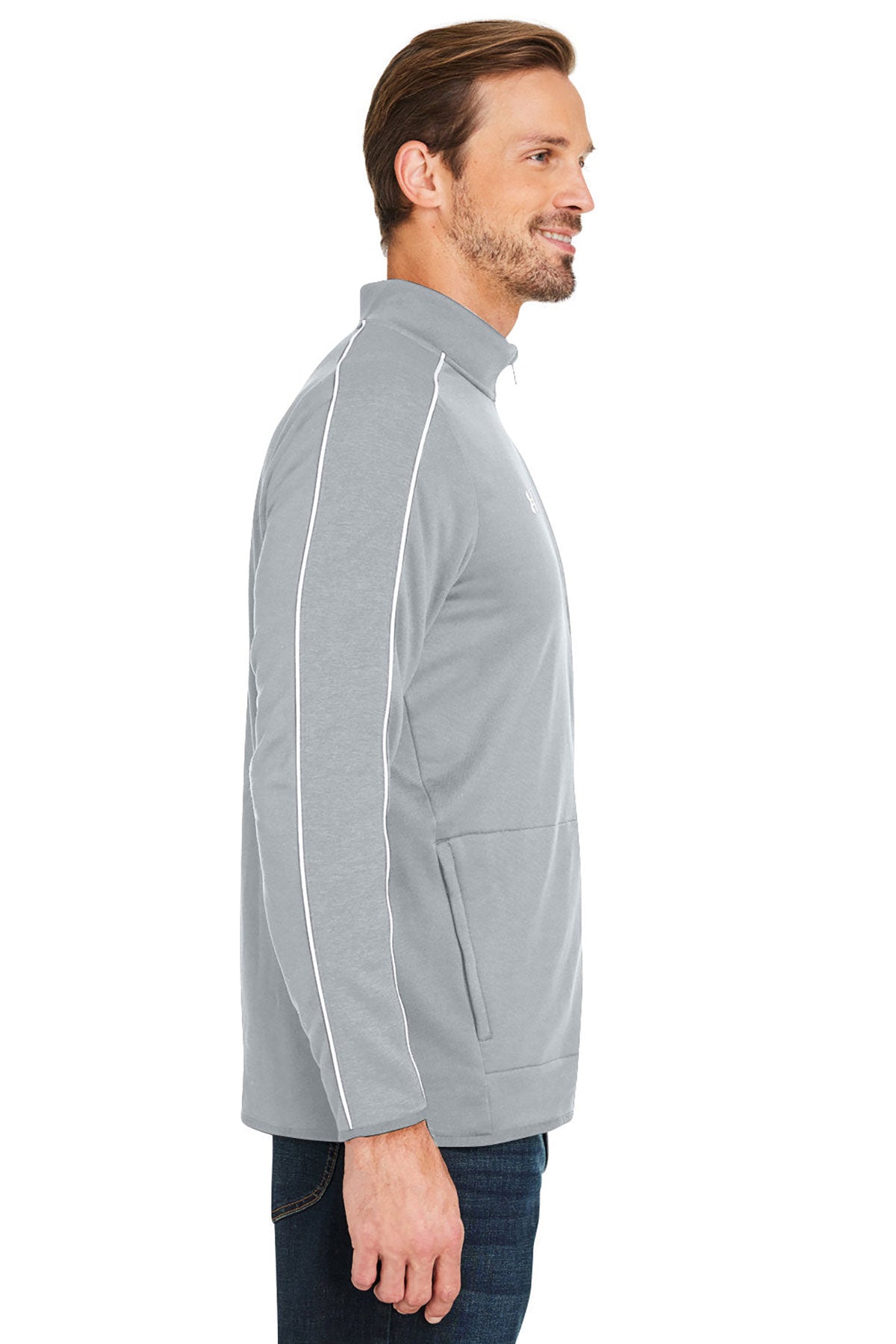 Under Armour Mens Command 2.0 Custom Full-Zips, Medium Grey