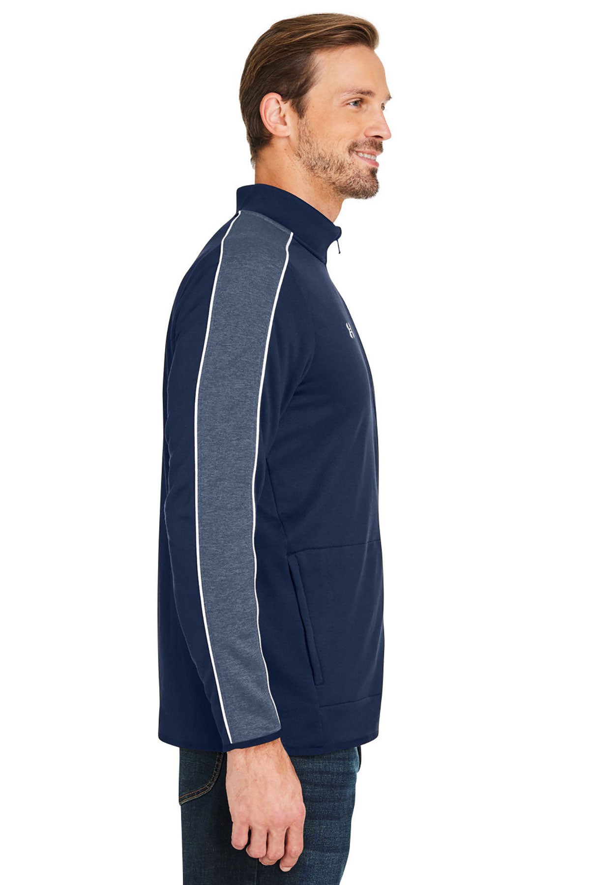 Under Armour Mens Command 2.0 Custom Full-Zips, Medium Navy