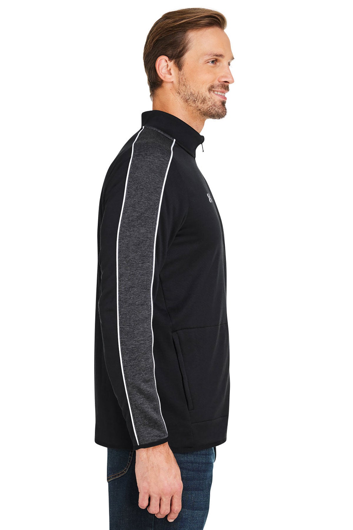 Under Armour Mens Command 2.0 Custom Full-Zips, Black