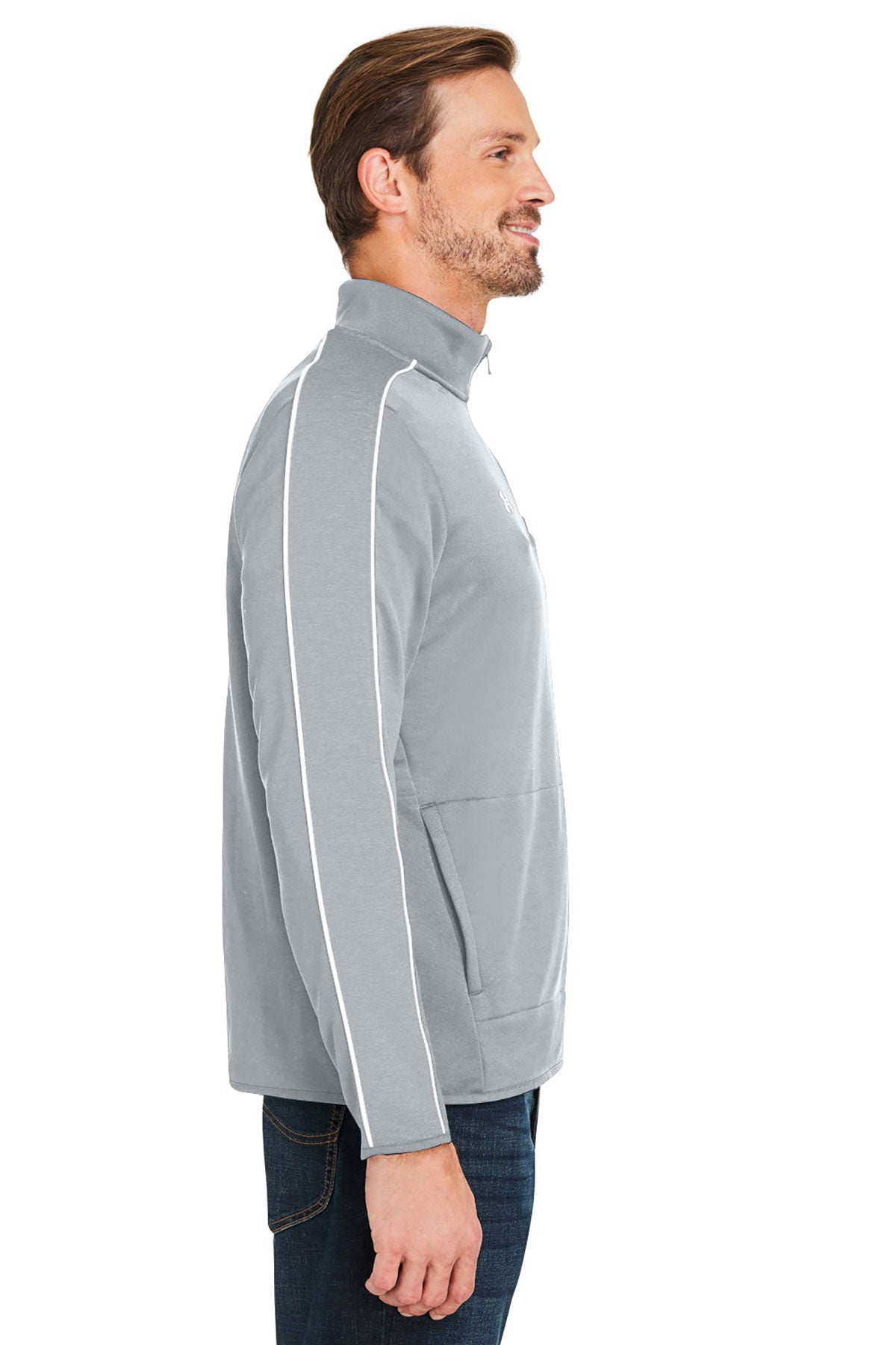 Under Armour Mens Command 2.0 Custom Quarter-Zips, Medium Grey
