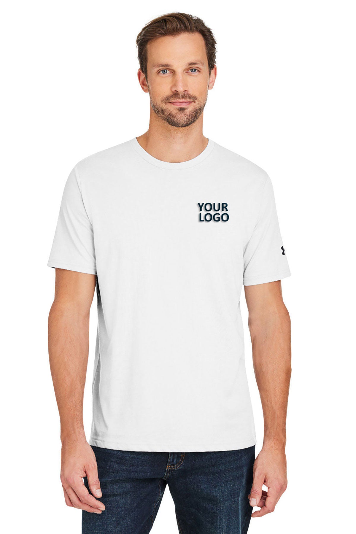 Under Armour Mens Athletic 2.0 Custom T-Shirts, White