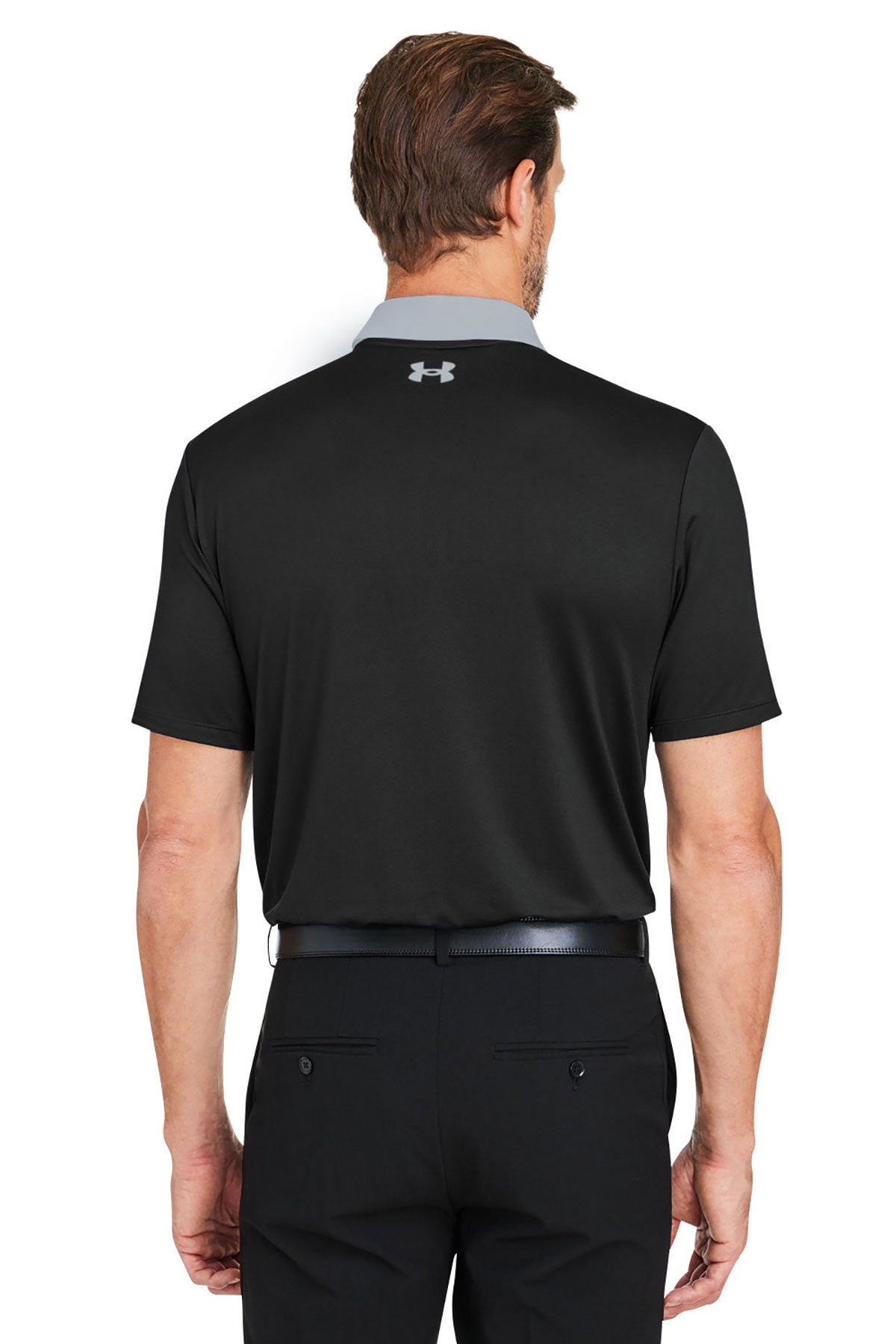 Under Armour Mens Performance 3.0 Custom Colorblock Polos, Steel