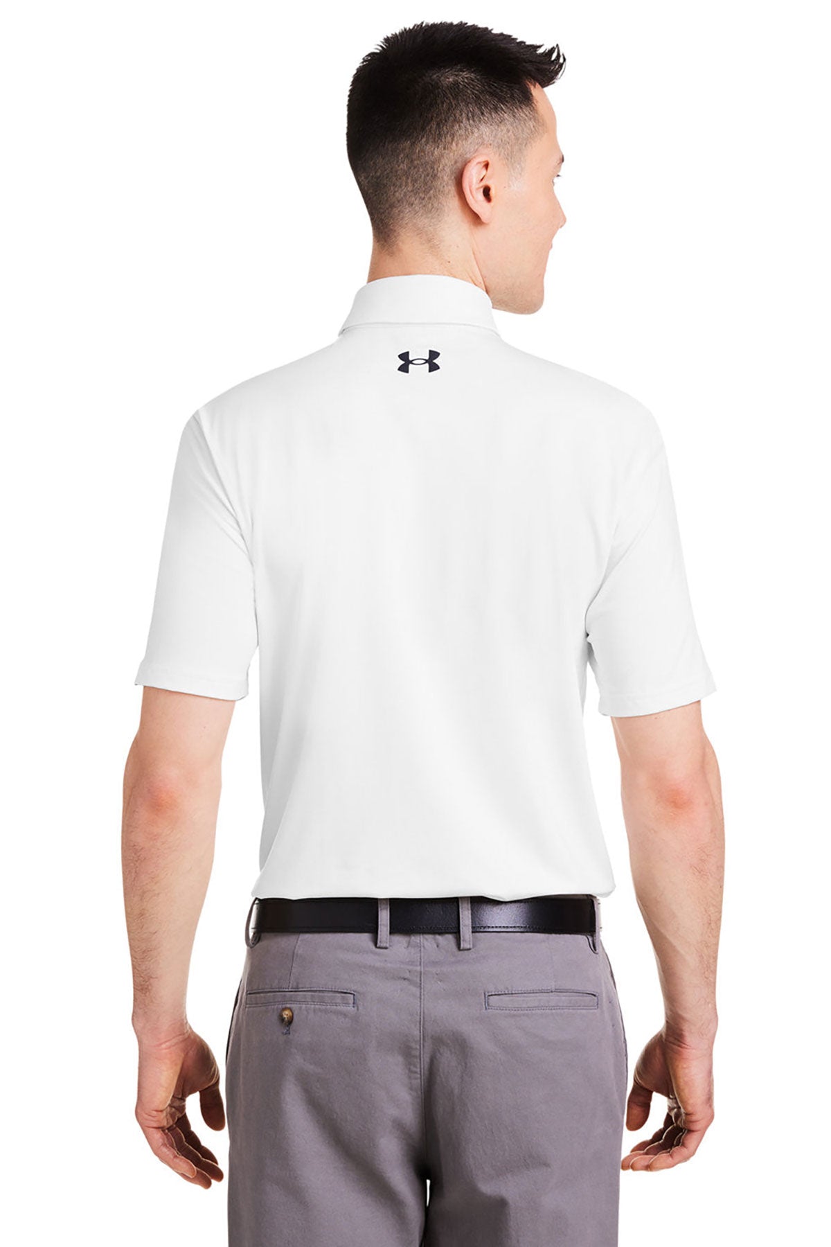 Under Armour Mens Custom Recycled Polos, White