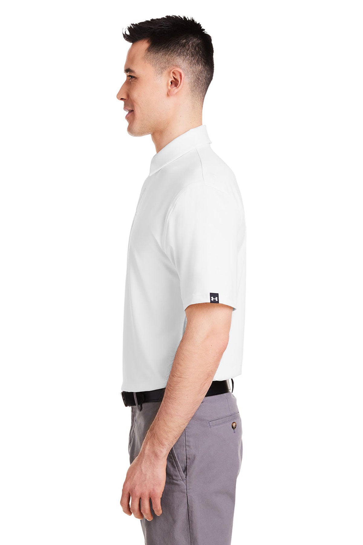 Under Armour Mens Custom Recycled Polos, White