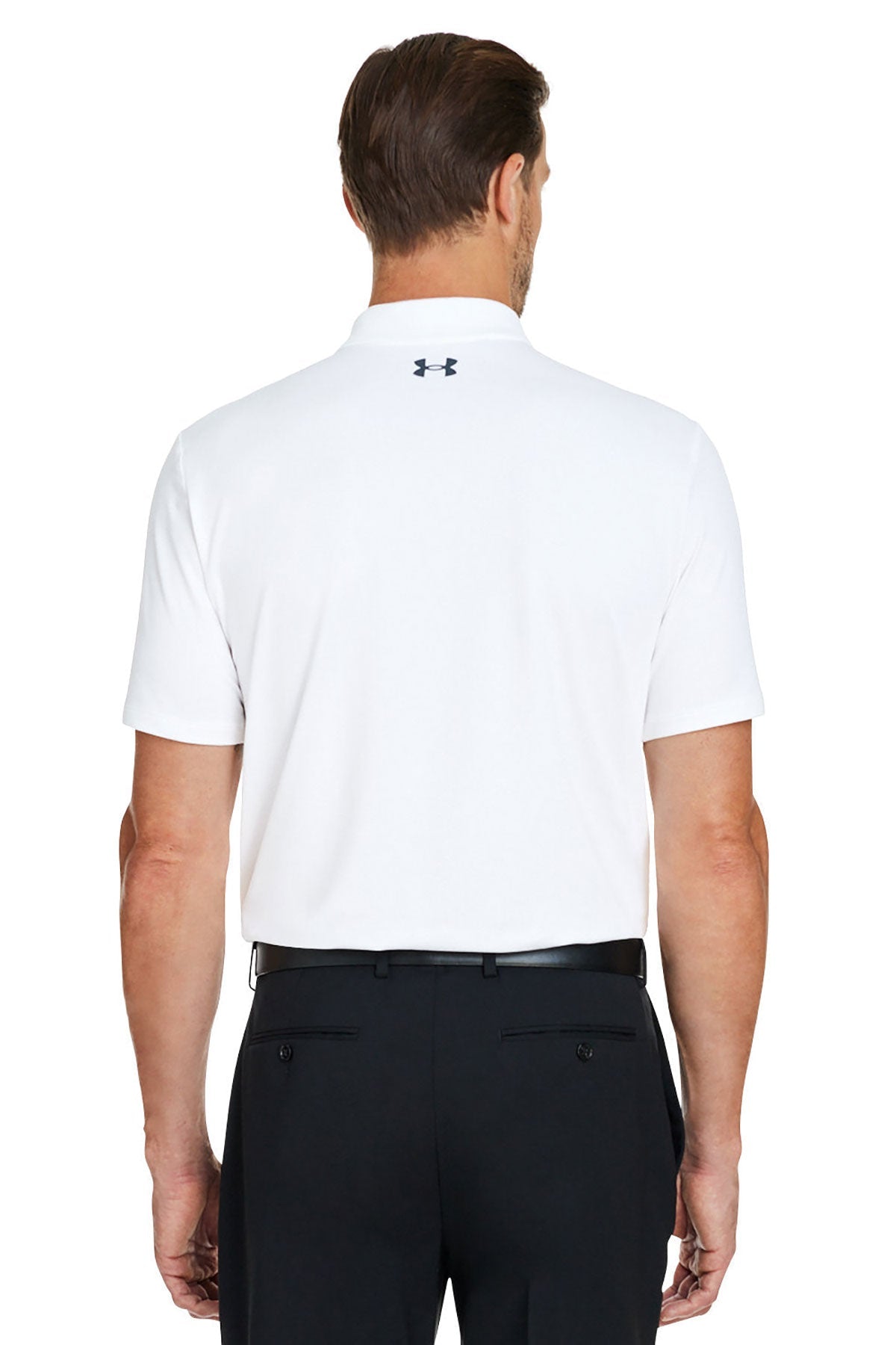 Under Armour Mens Performance 3.0 Custom Golf Polos, White [Infintium Inc.]