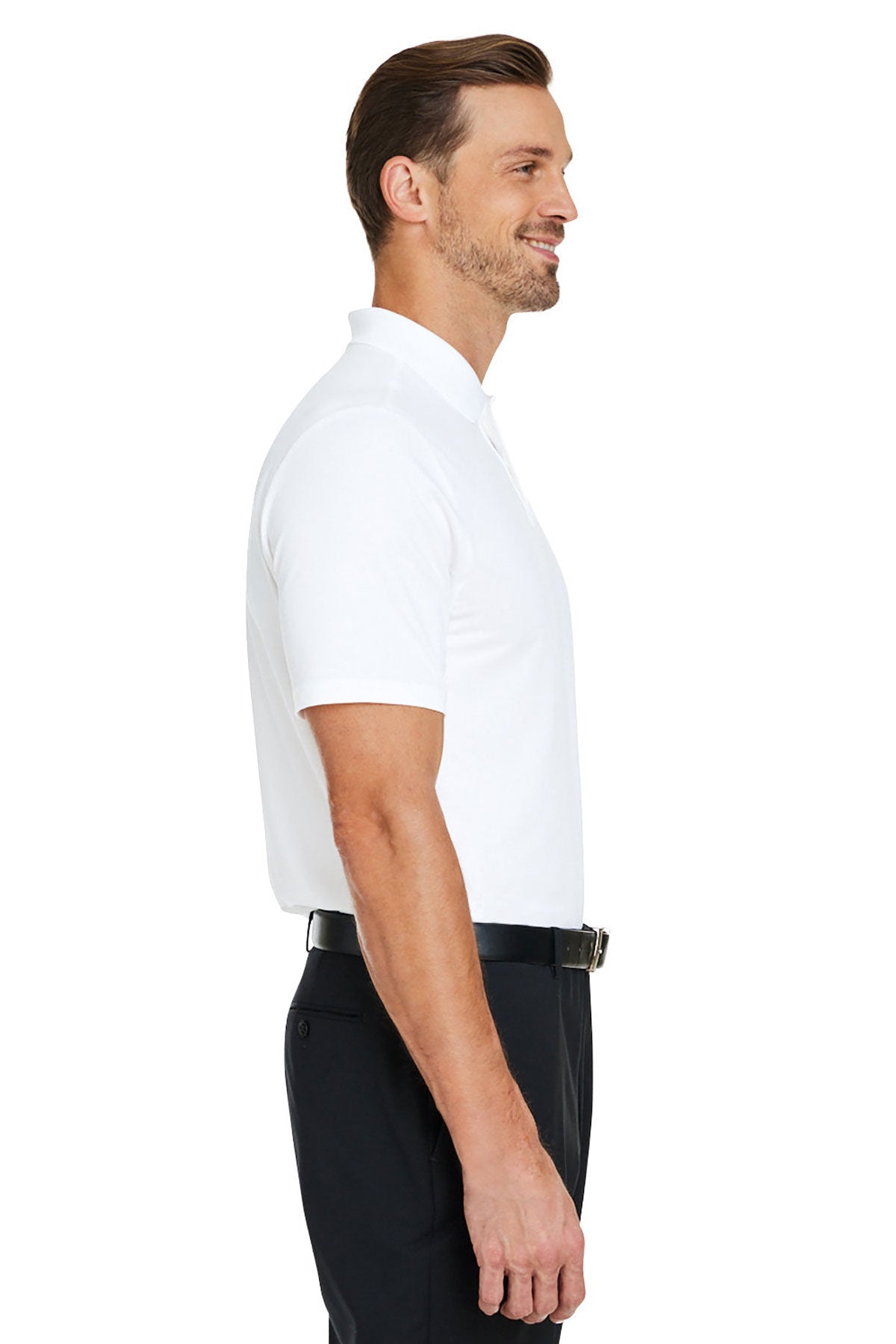 Under Armour Mens Performance 3.0 Custom Golf Polos, White [Infintium Inc.]