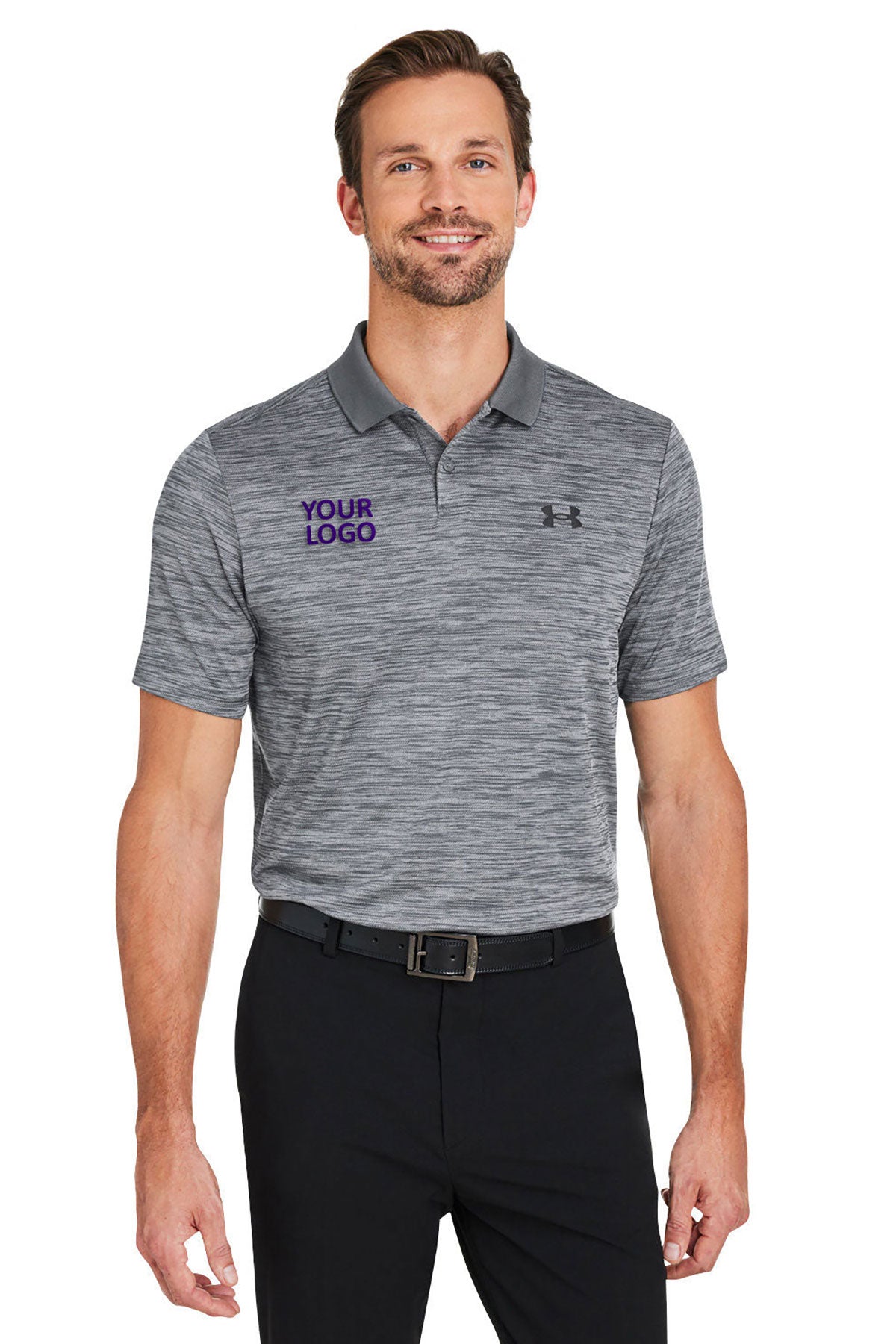 Under Armour Grey 1377374 custom logo polo shirts
