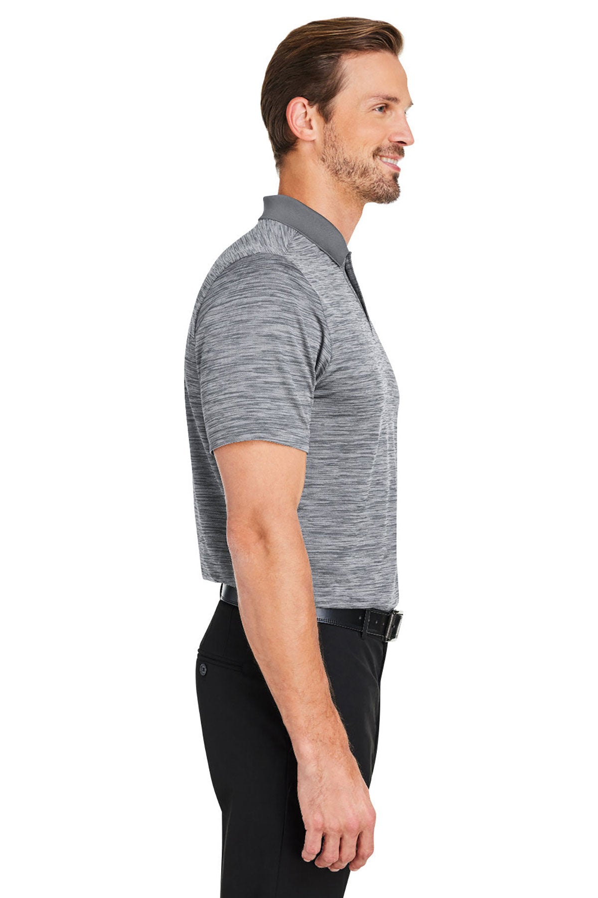 Under Armour Mens Performance 3.0 Custom Golf Polos, Grey