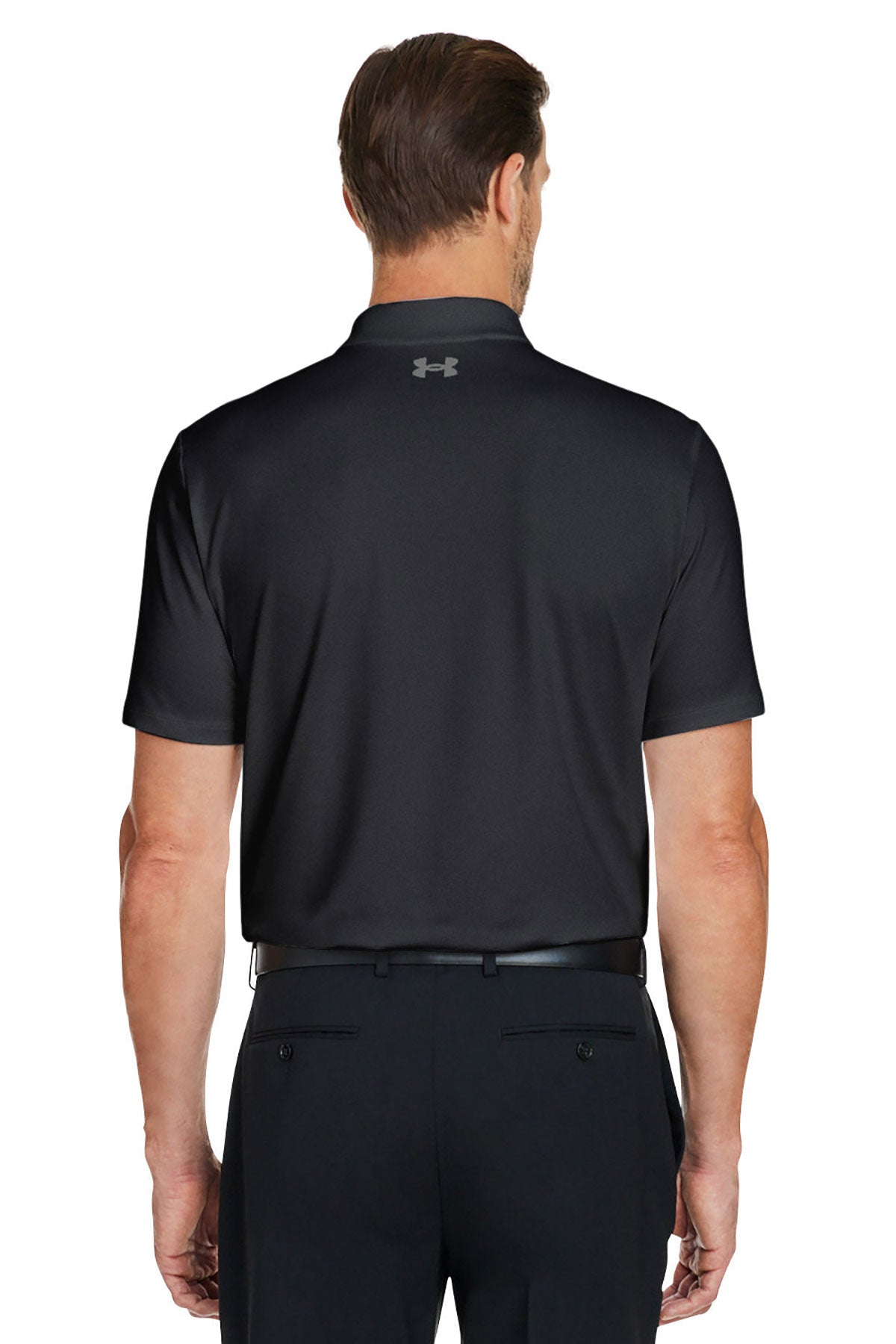 Under Armour Mens Performance 3.0 Custom Golf Polos, Black