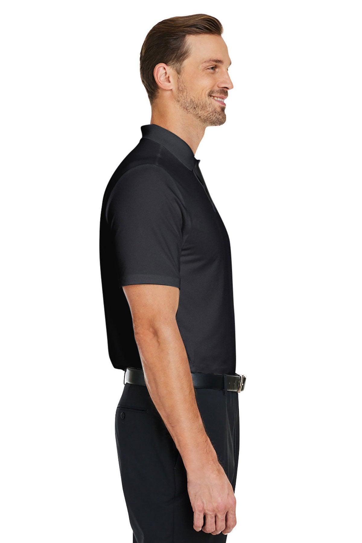Under Armour Mens Performance 3.0 Custom Golf Polos, Black