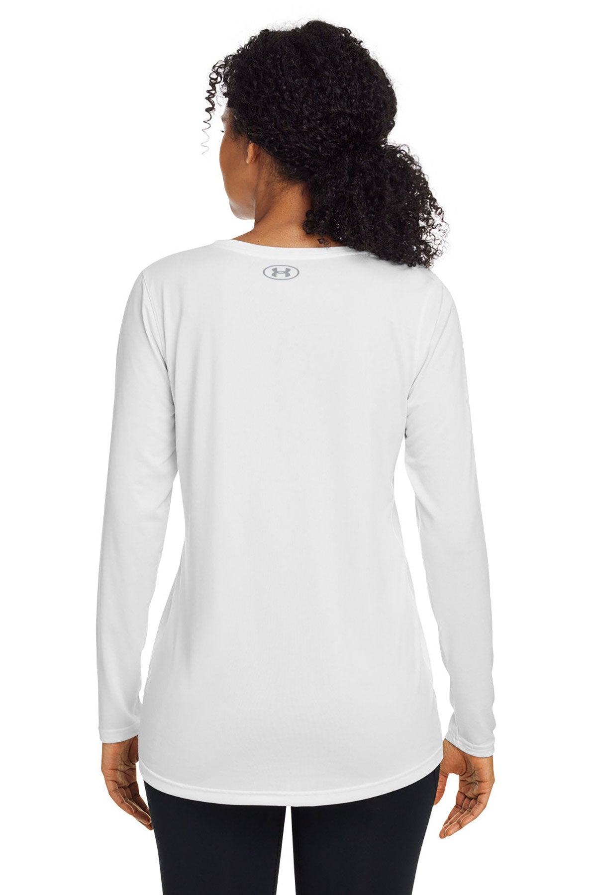Under Armour Ladies Tech Long-Sleeve Customized T-Shirts, White