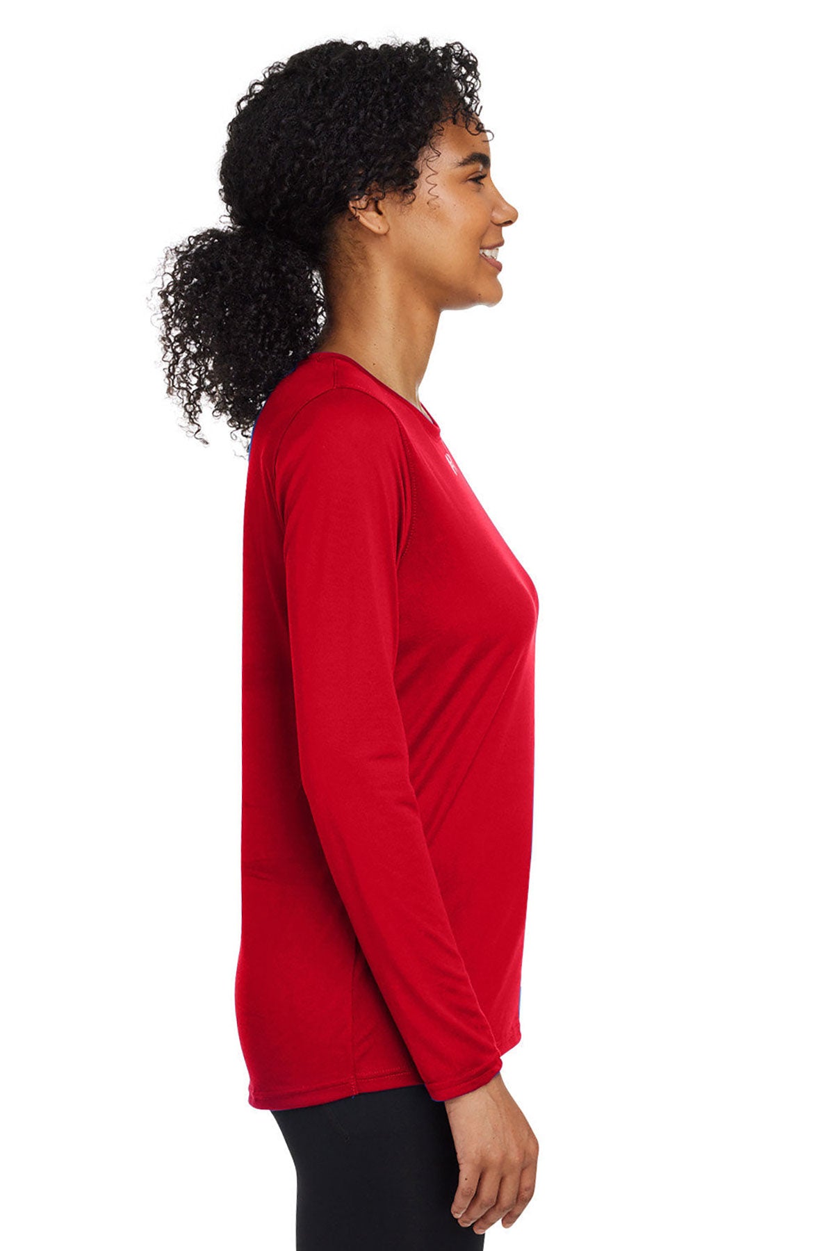 Under Armour Ladies Tech Long-Sleeve Customized T-Shirts, Red