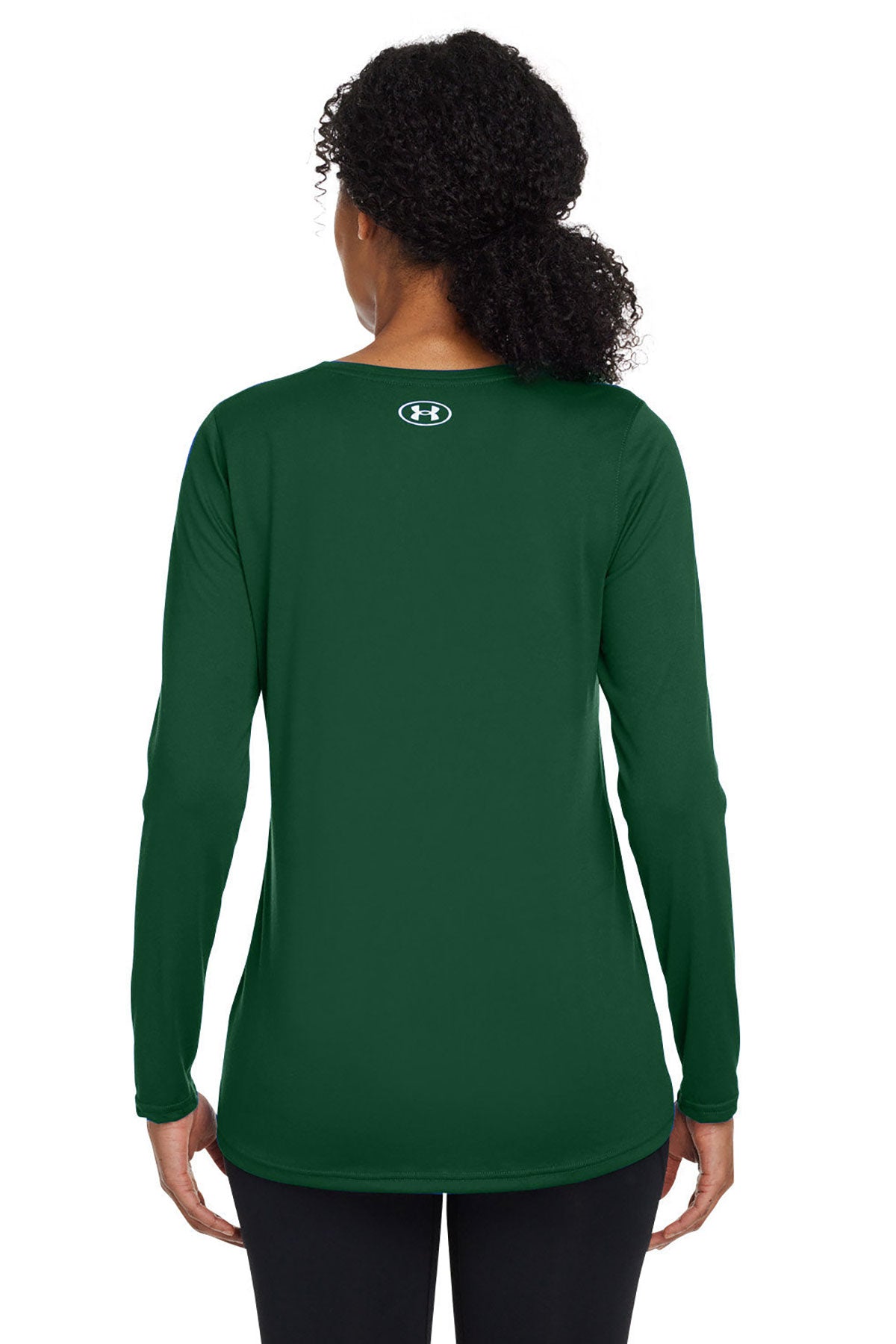Under Armour Ladies Tech Long-Sleeve Custom T-Shirts, Forest Green