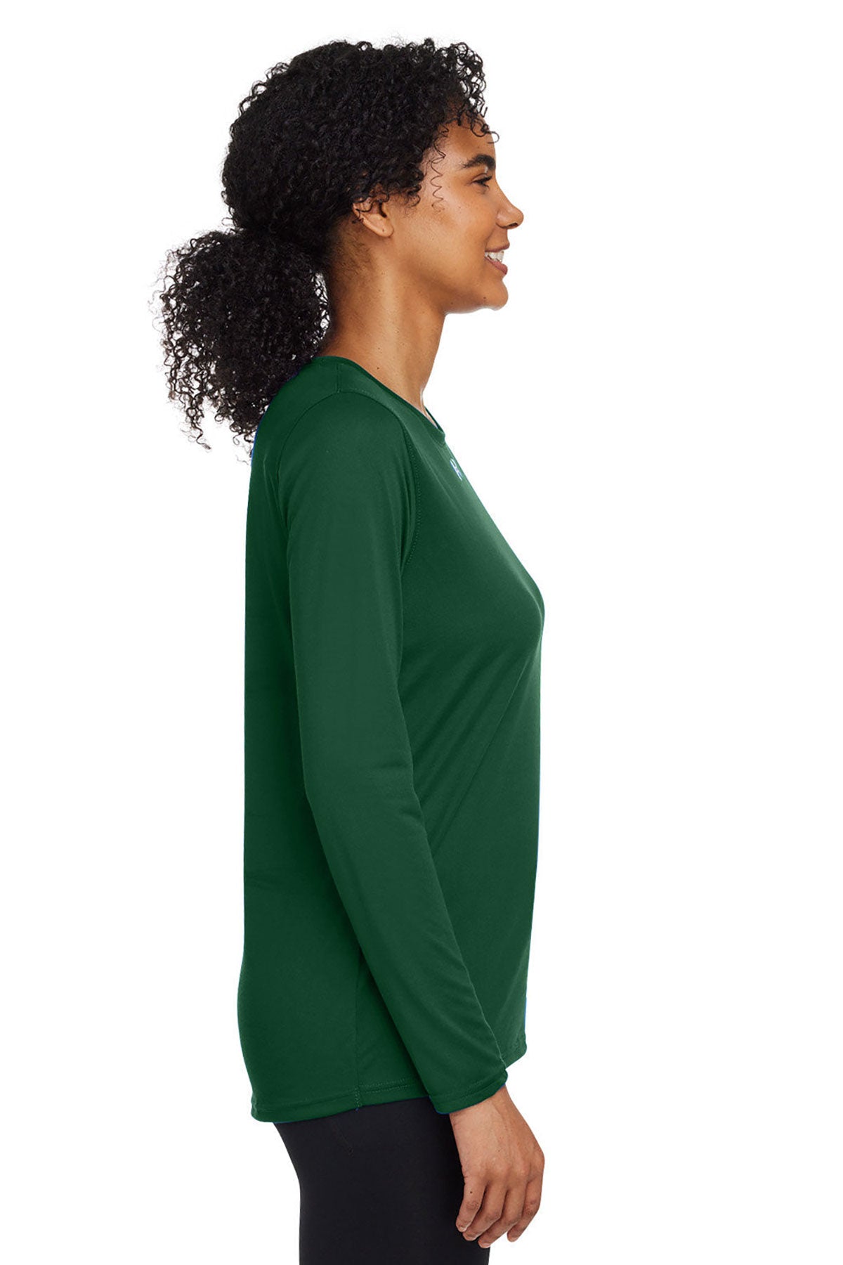 Under Armour Ladies Tech Long-Sleeve Custom T-Shirts, Forest Green