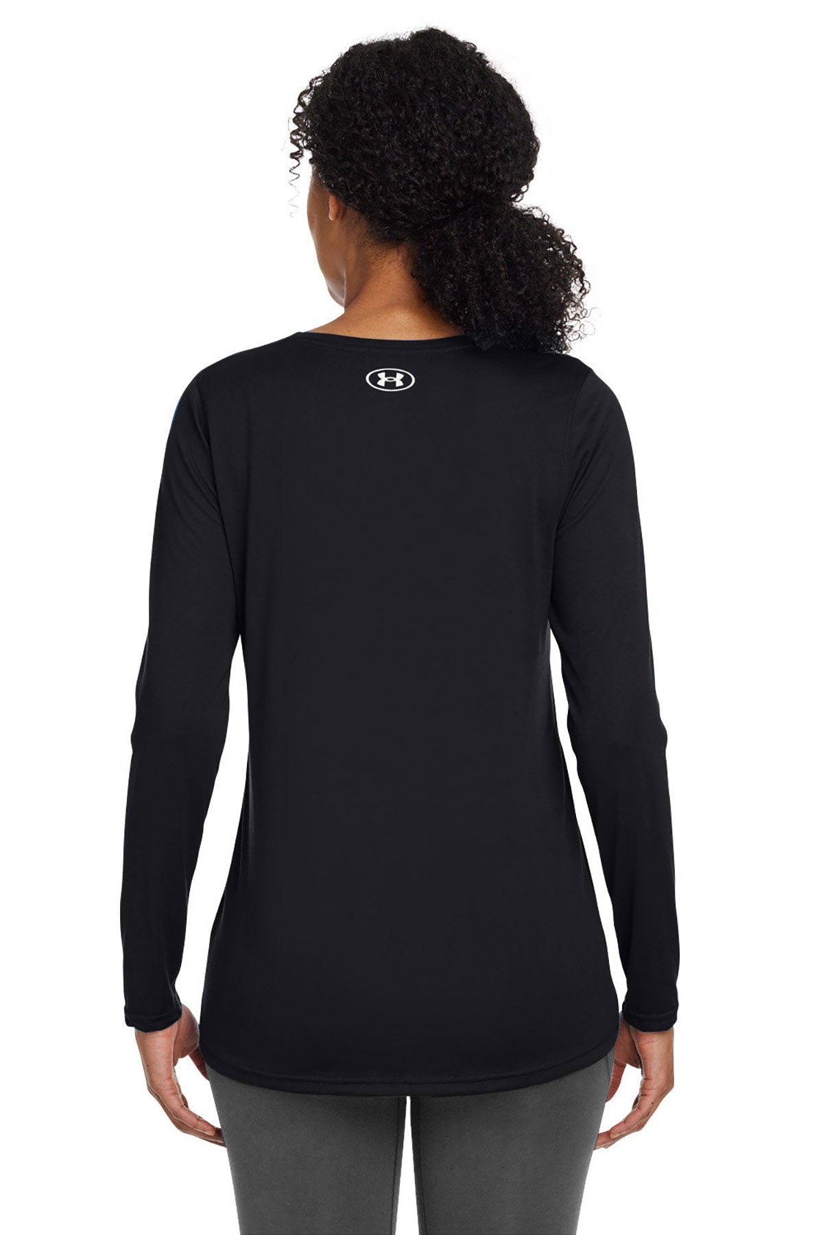 Under Armour Ladies Tech Long-Sleeve Custom T-Shirts, Black