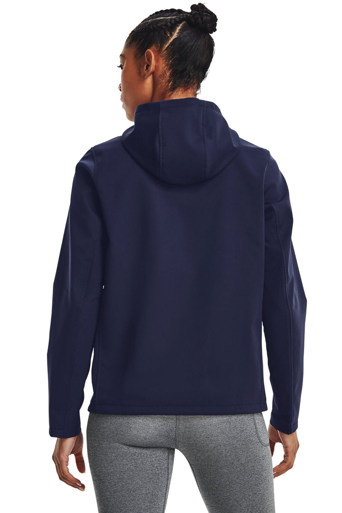 Under Armour Ladies ColdGear Infrared Shield 2.0 Custom Hooded Jackets, Medium Navy