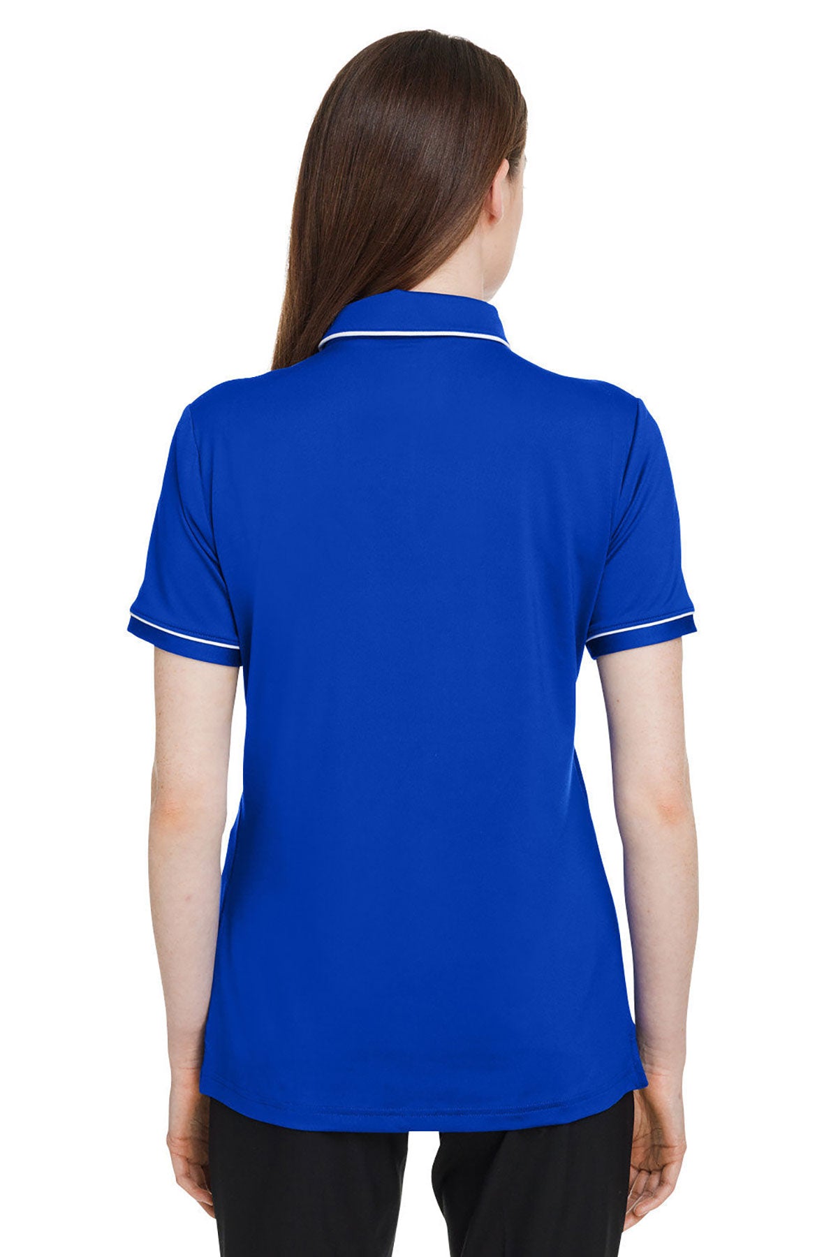 Under Armour Ladies Tipped Teams Performance Branded Polos, Royal