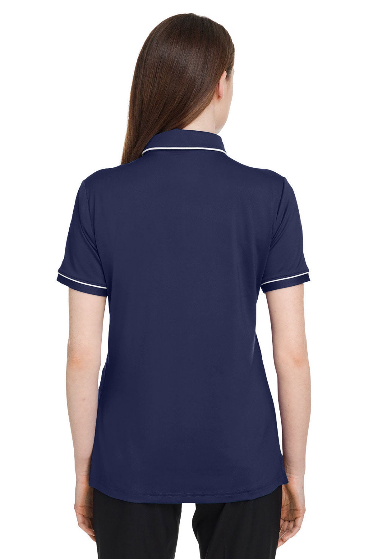 Under Armour Ladies Tipped Teams Performance Customized Polos, Navy