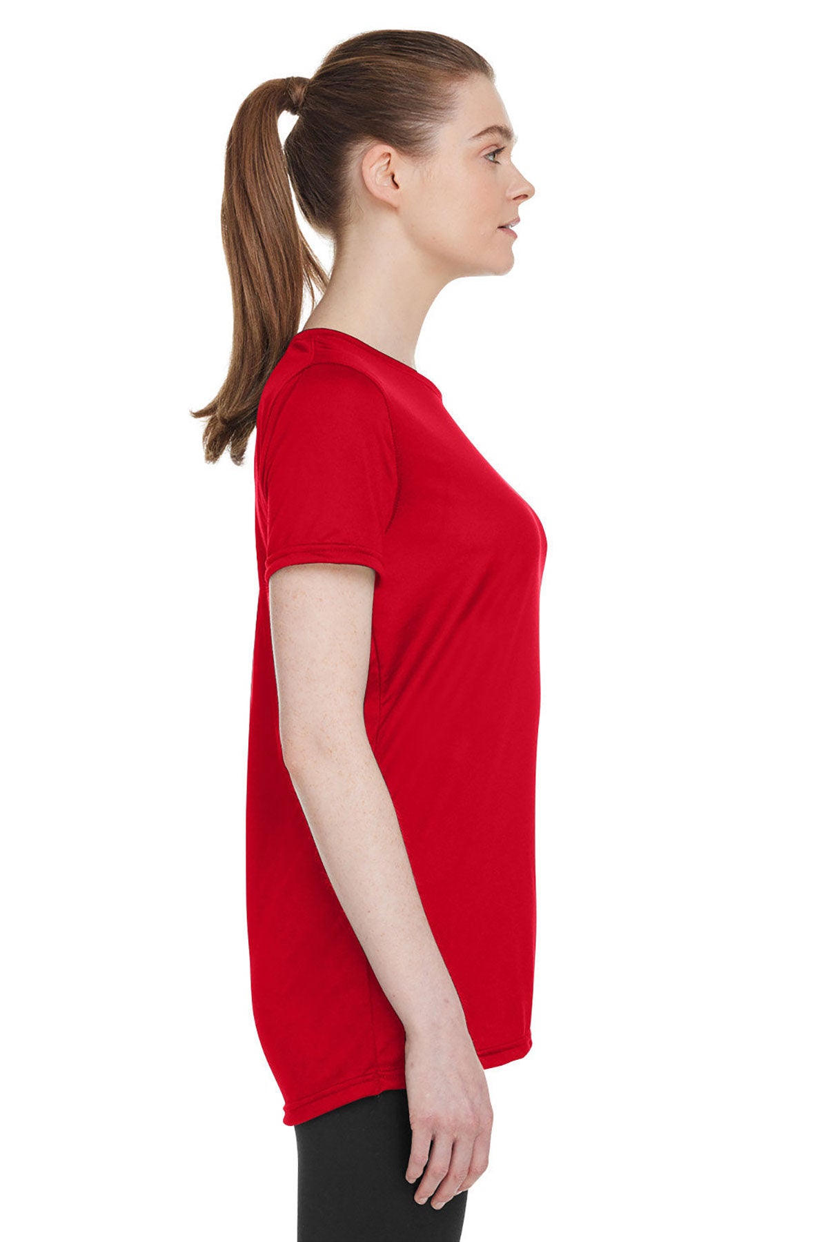 Under Armour Ladies Tech Branded T-Shirts, Red