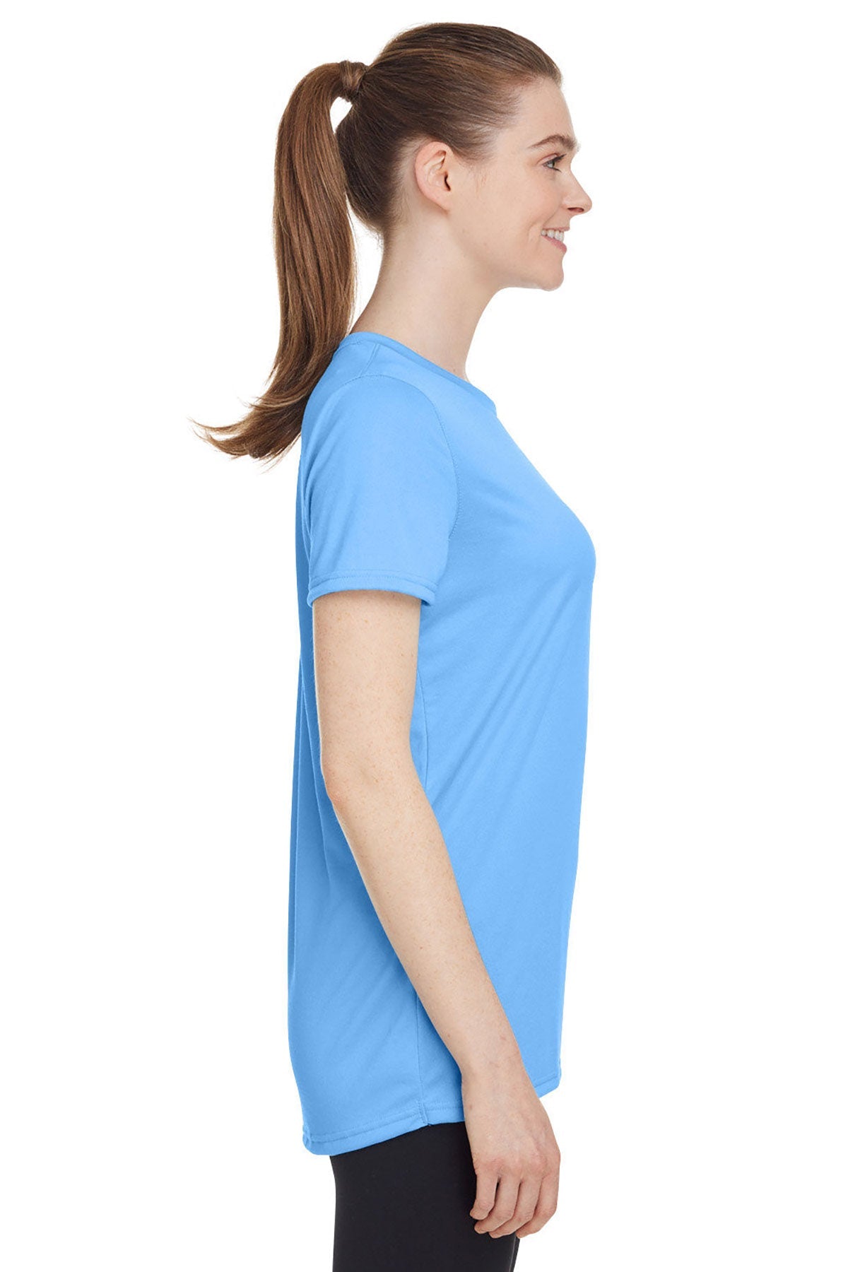 Under Armour Ladies Tech Branded T-Shirts, Carol Blue