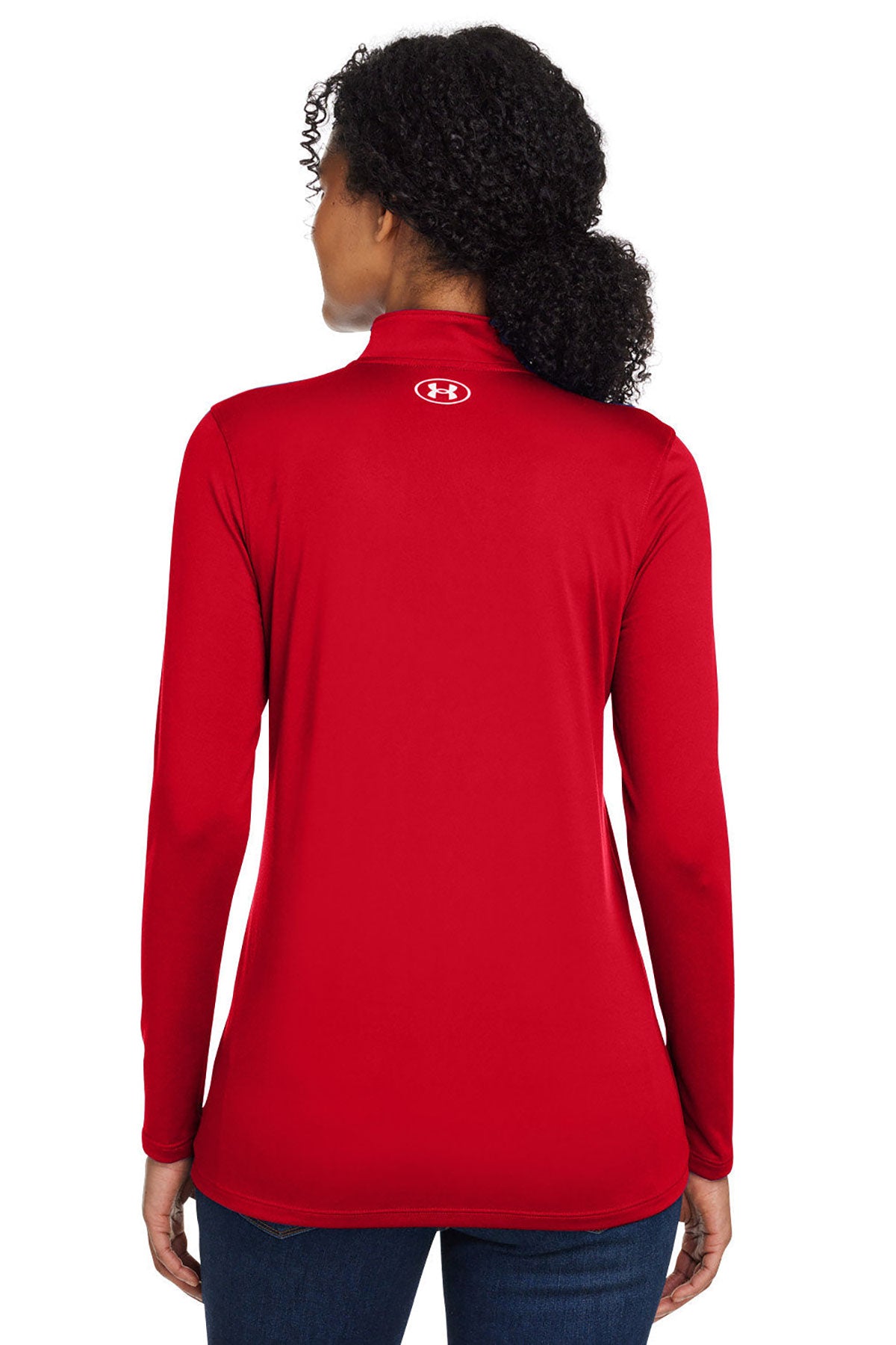 Under Armour Ladies Tech Custom Half-Zips, Red