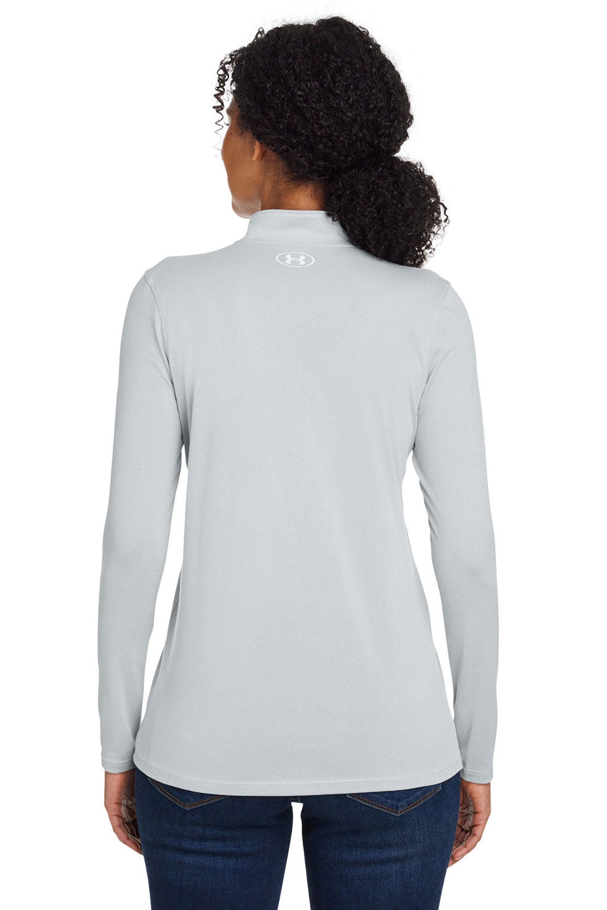 Branded Under Armour Ladies' Team Tech Half-Zip 1376862 Medium Grey - Main Image