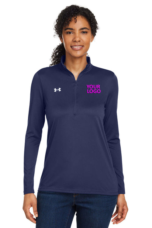 Under Armour Men's Tech Customized Quarter-Zips, Medium Navy
