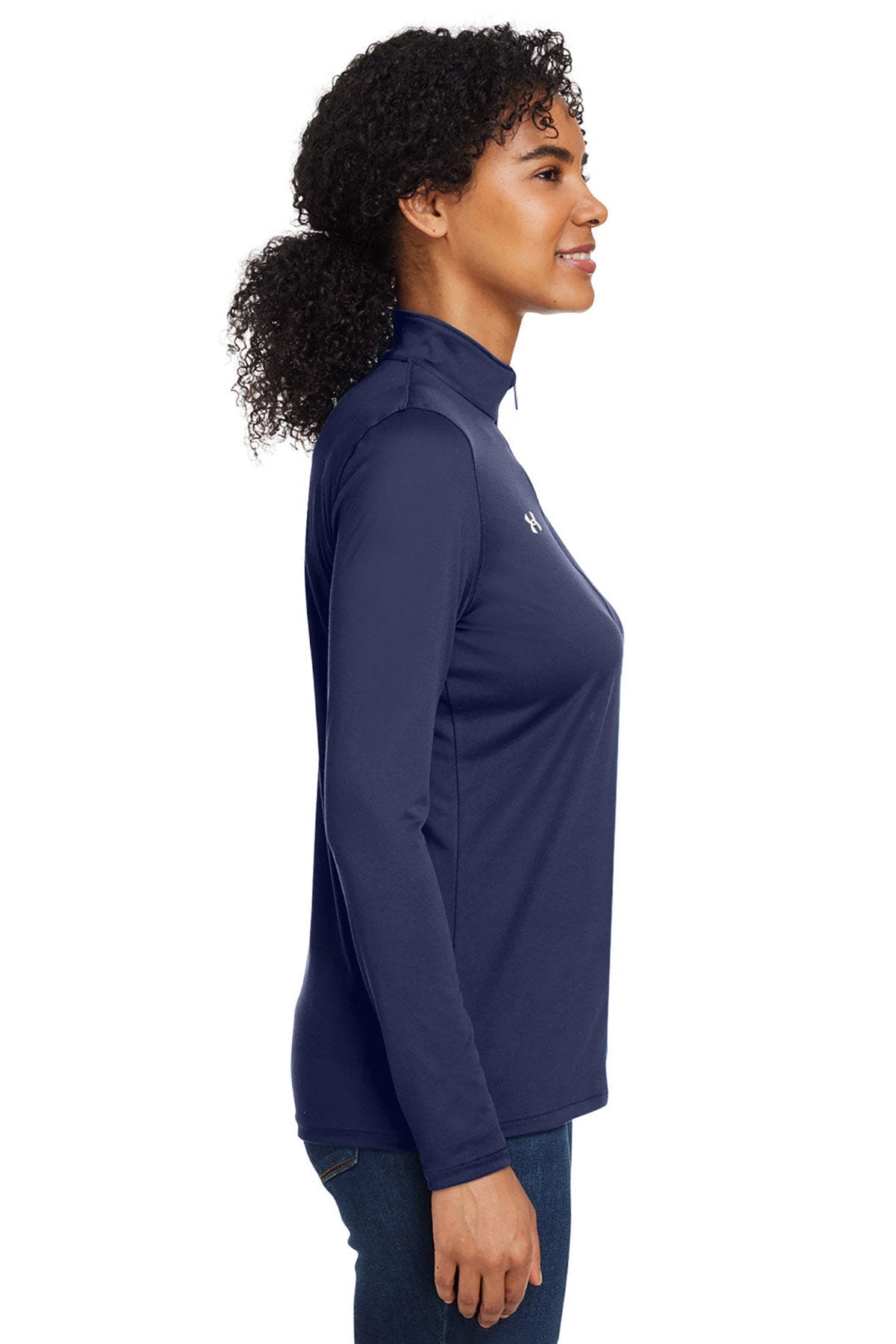 Under Armour Ladies Tech Custom Half-Zips, Navy [Lake Erie Arms]