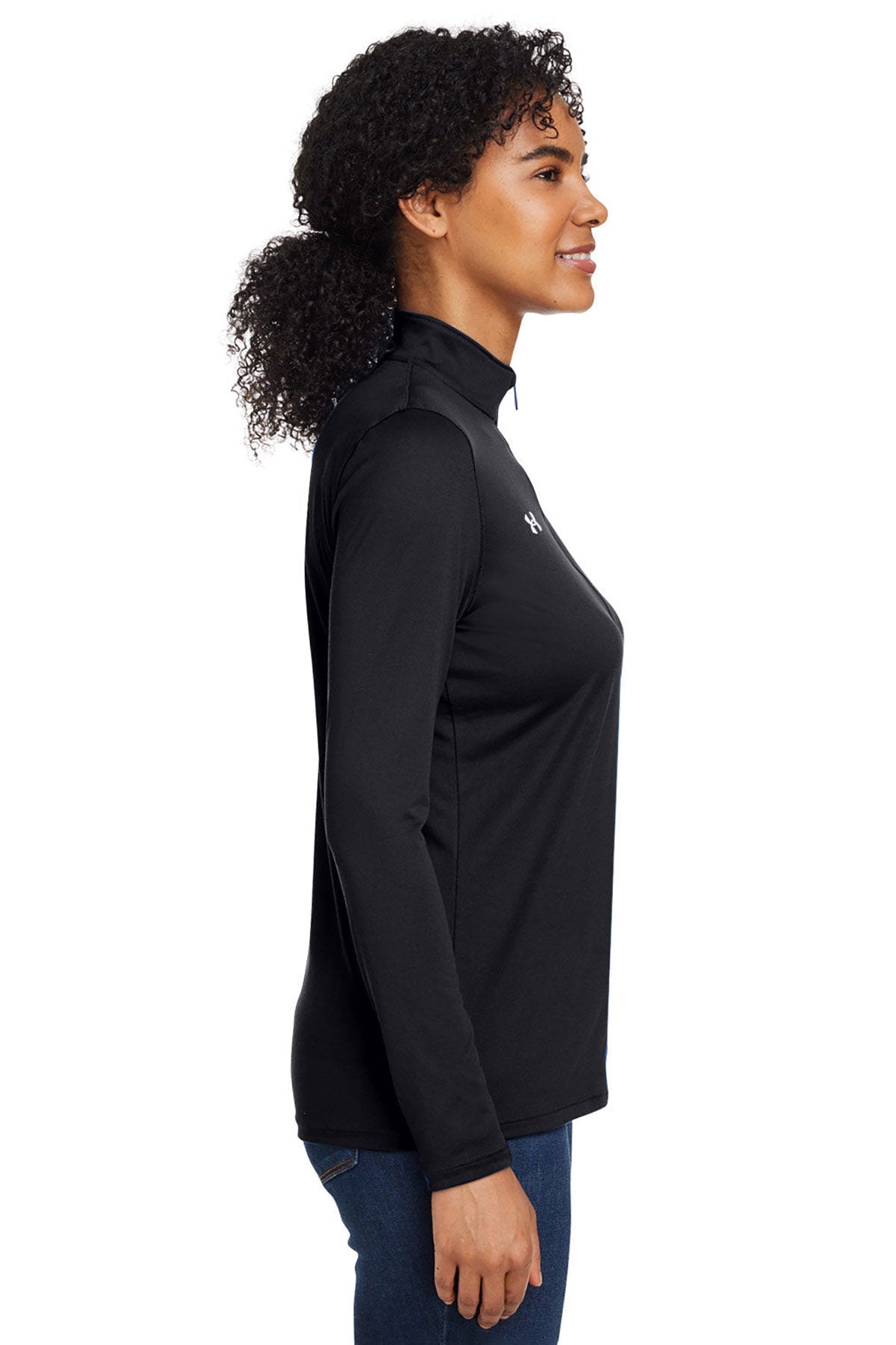 Under Armour Ladies Tech Customized Half-Zips, Black [Woodlake Educational Options]