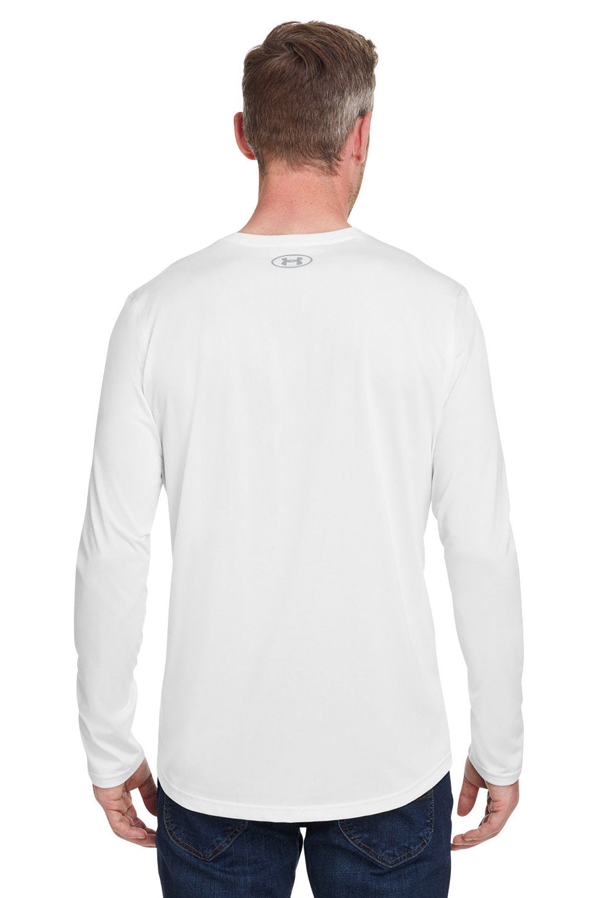 Under Armour Men's Tech Long-Sleeve Custom T-Shirts, White