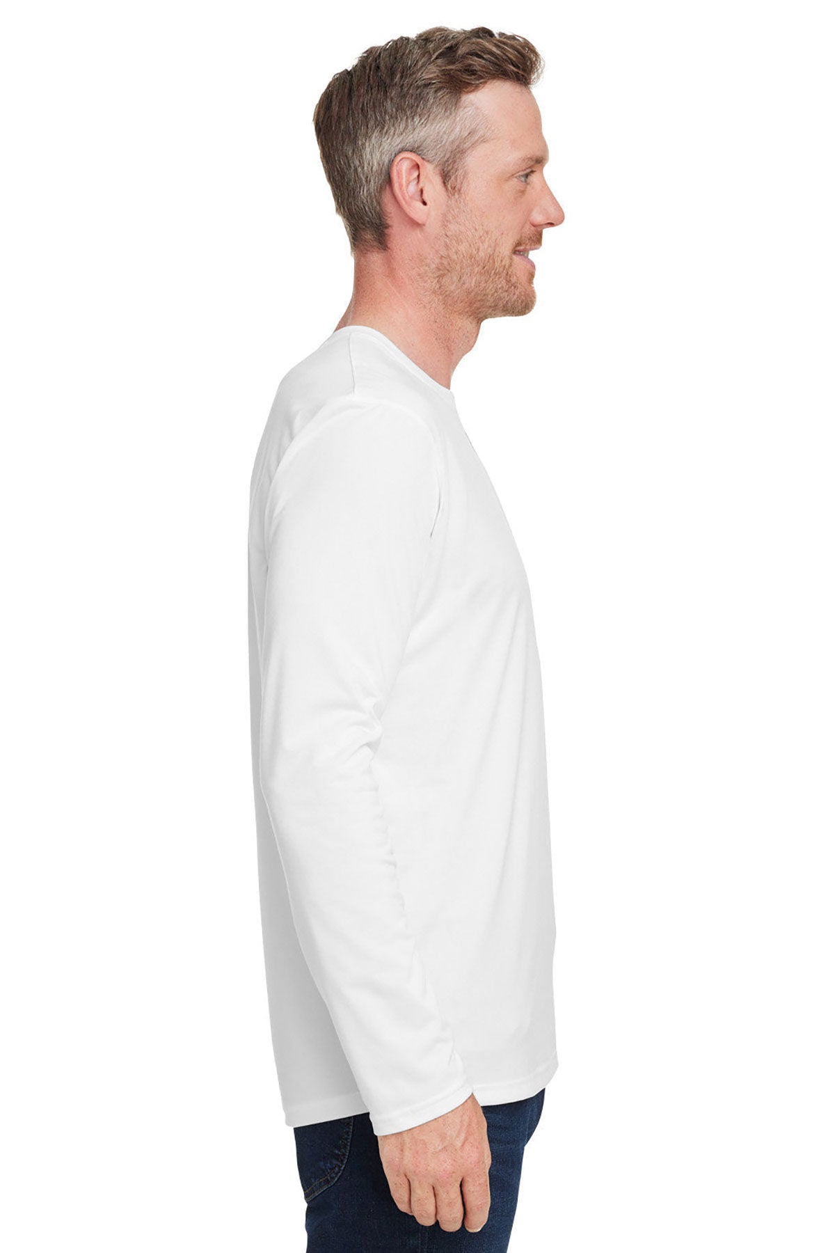 Under Armour Men's Tech Long-Sleeve Custom T-Shirts, White