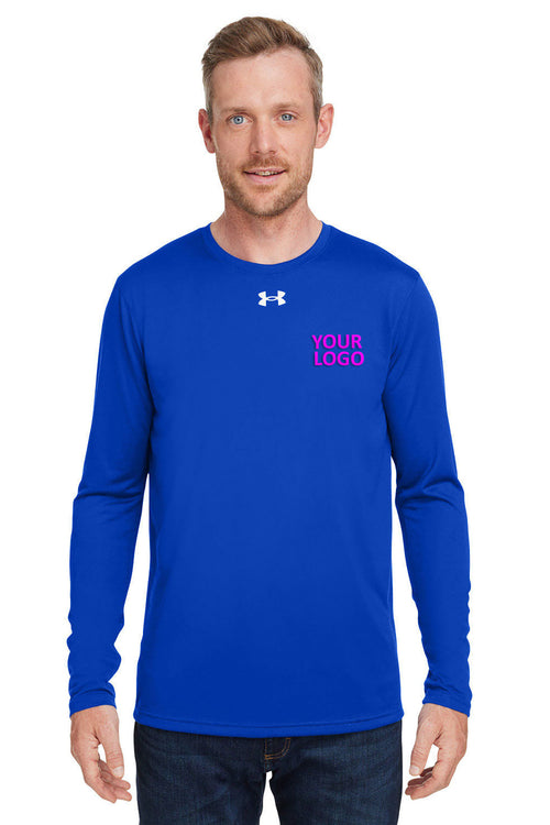 Under Armour Ladies Tech Long-Sleeve Customized T-Shirts, Royal