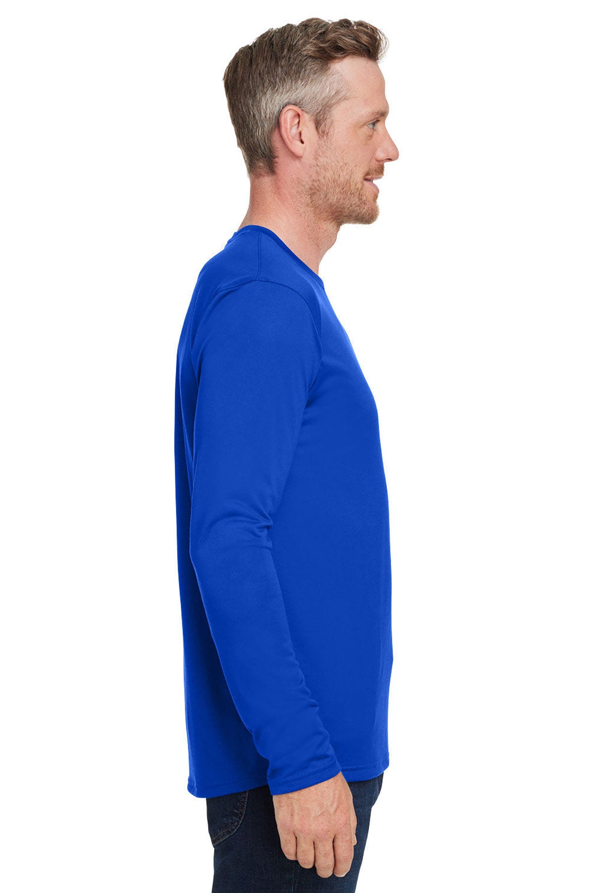 Under Armour Men's Tech Long-Sleeve Custom T-Shirts, Royal