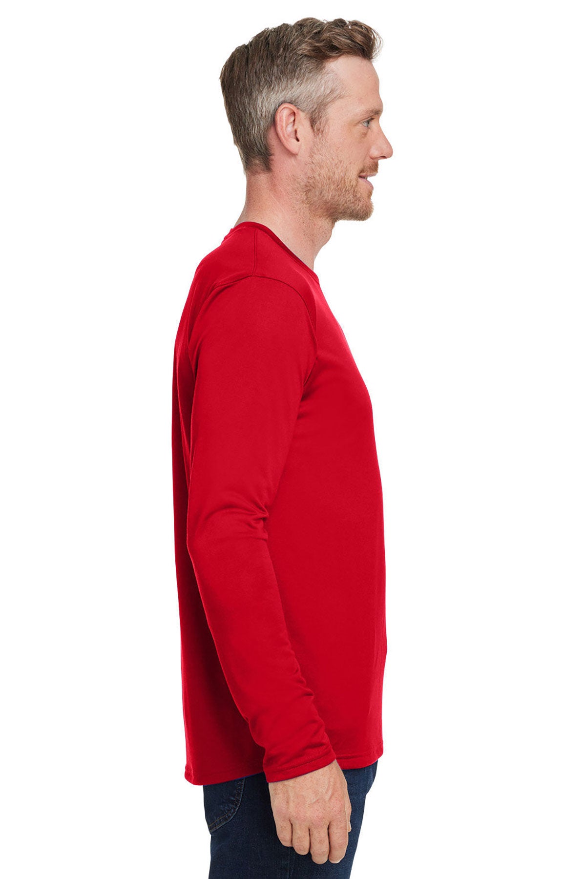 Under Armour Men's Tech Long-Sleeve Custom T-Shirts, Red