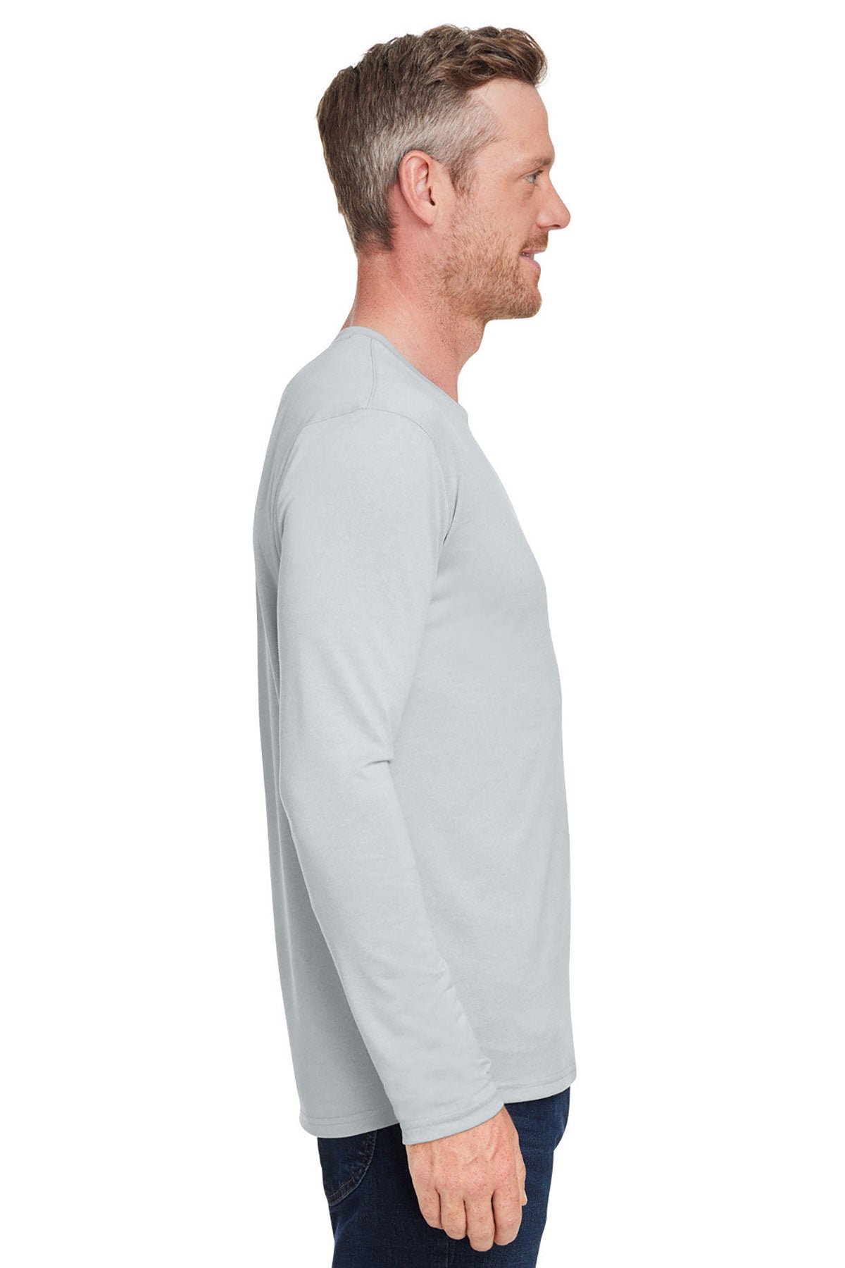 Under Armour Men's Tech Long-Sleeve Branded T-Shirts, Medium Grey