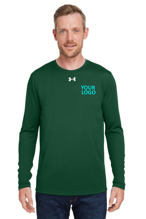 Under Armour Ladies Tech Long-Sleeve Custom T-Shirts, Forest Green
