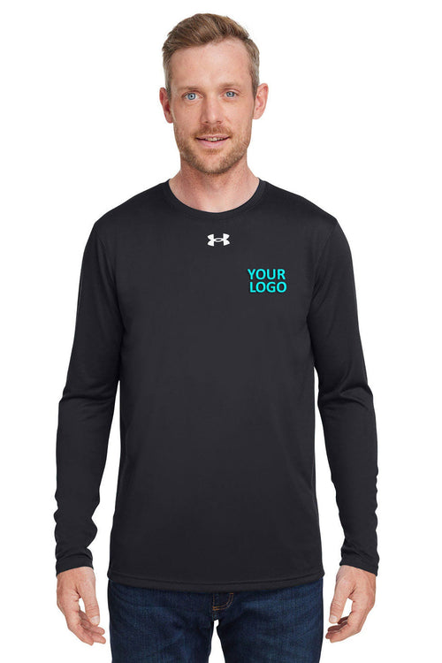 Under Armour Ladies Tech Long-Sleeve Custom T-Shirts, Black
