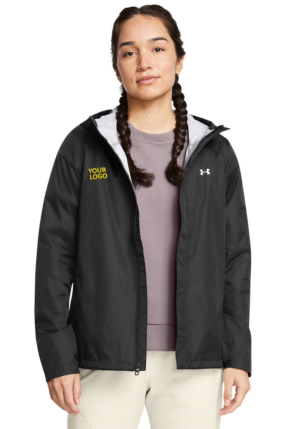 Under Armour Black/ White 1374645 company jackets with logo