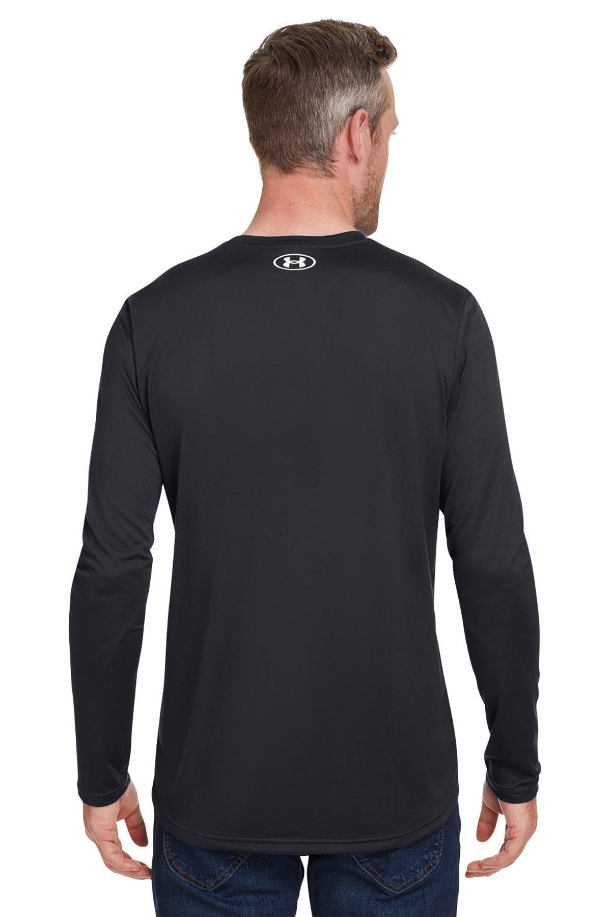 Under Armour Men's Tech Long-Sleeve Branded T-Shirts, Black