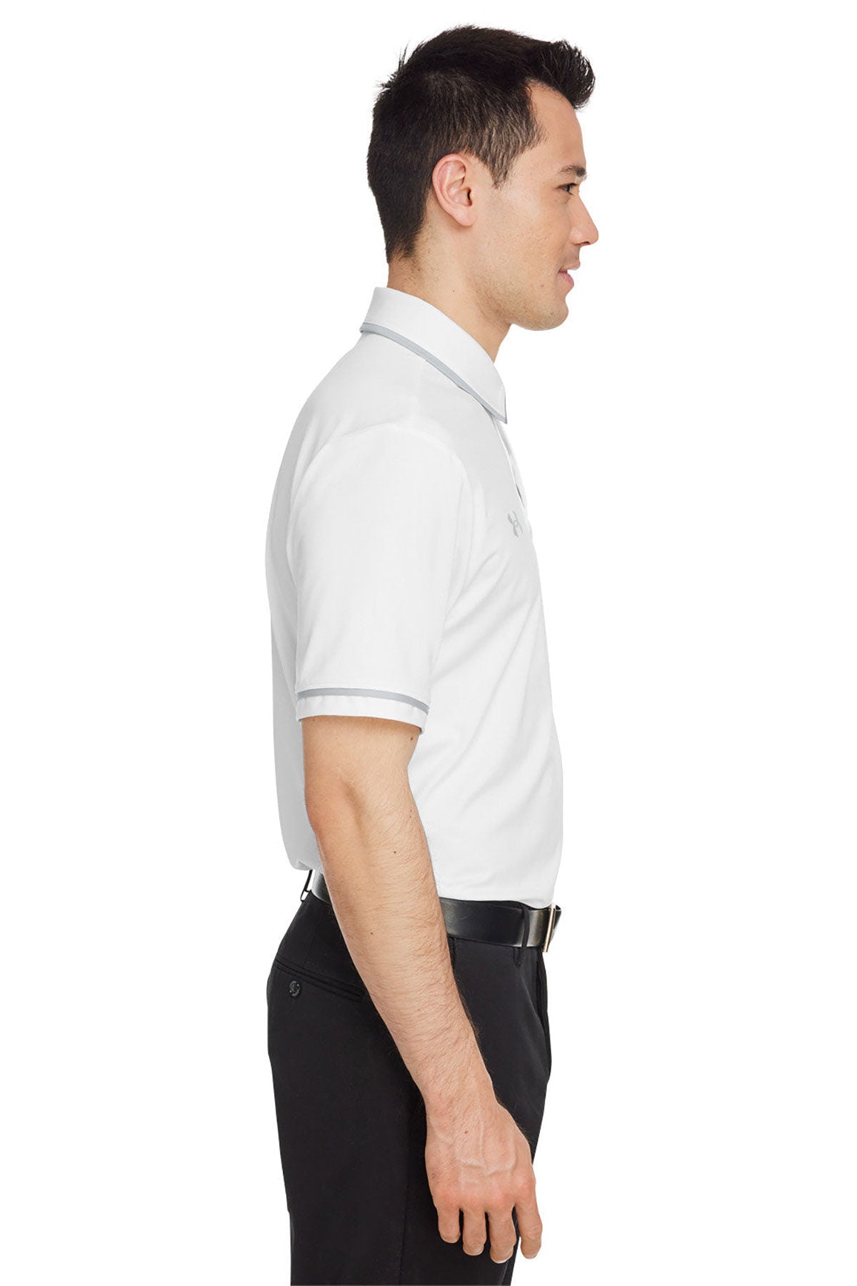Under Armour Men's Tipped Teams Performance Custom Polos, White