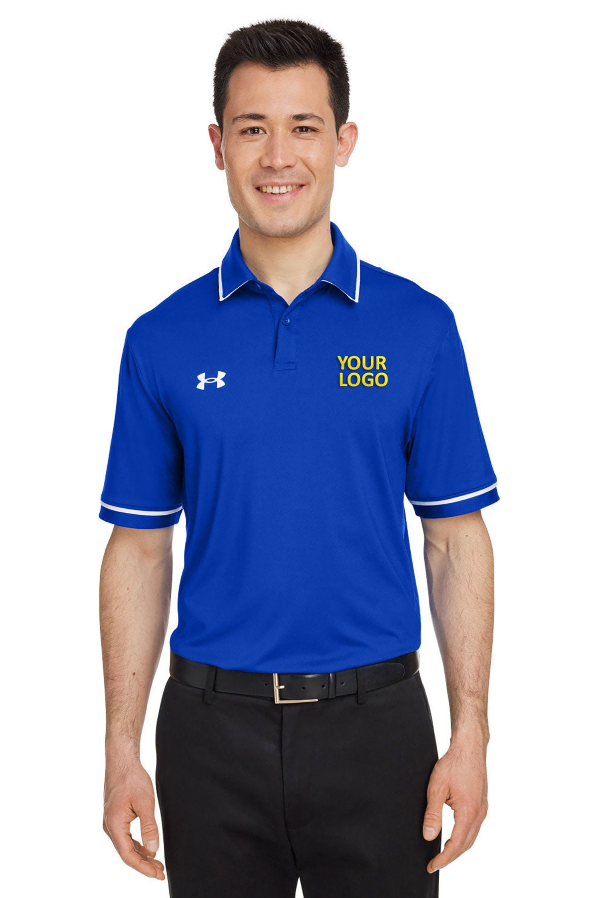 Under Armour Men's Tipped Teams Performance Branded Polos, Royal