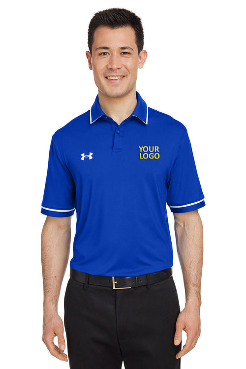 Under Armour Ladies Tipped Teams Performance Branded Polos, Royal