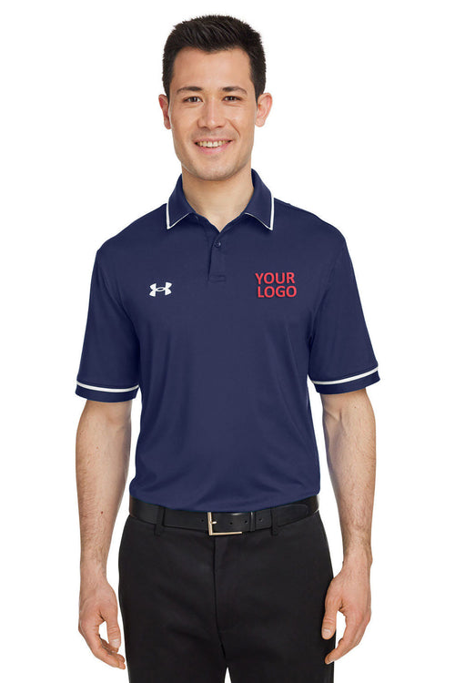 Under Armour Ladies Tipped Teams Performance Customized Polos, Navy