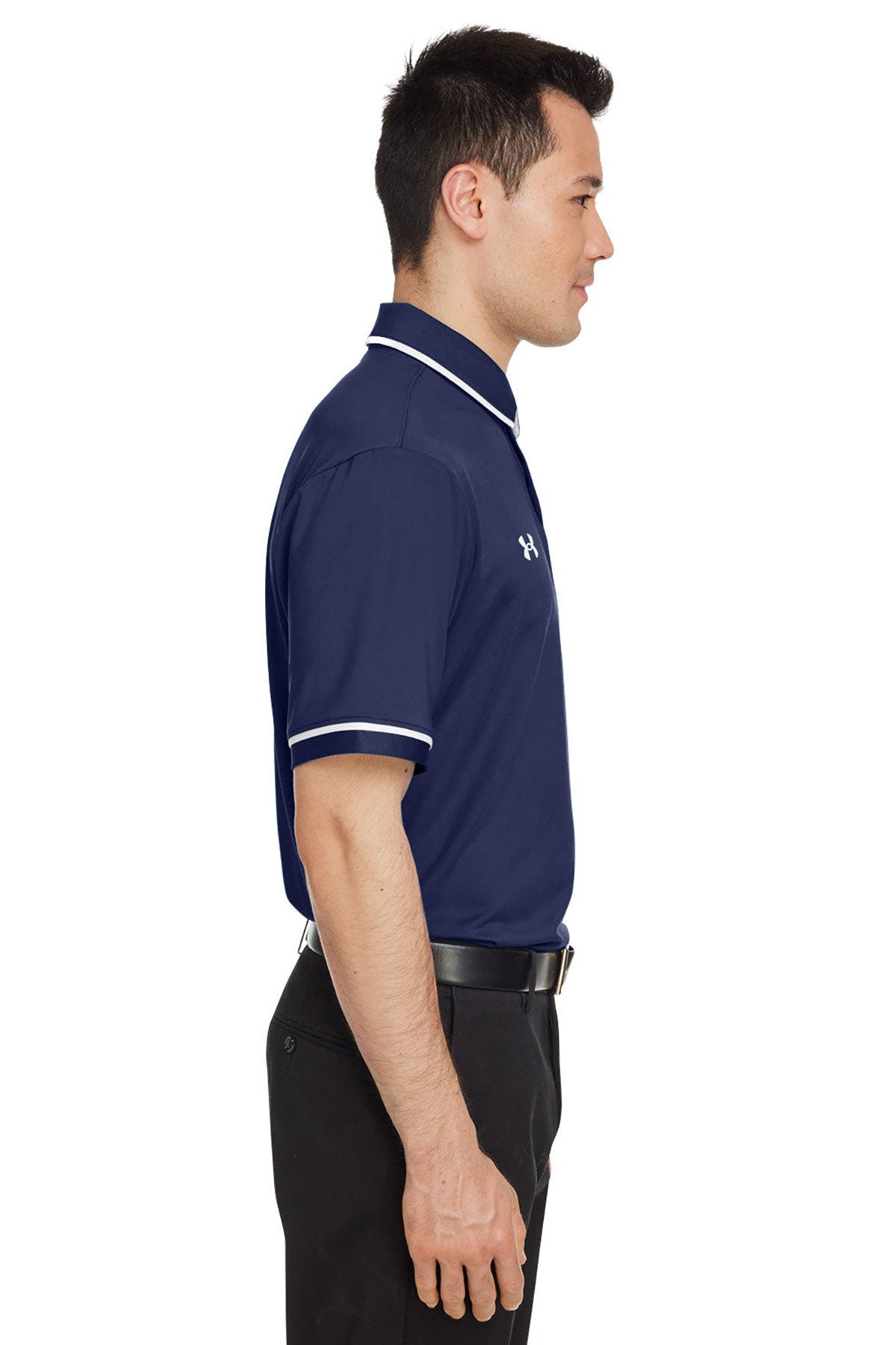 Under Armour Men's Tipped Teams Performance Customized Polos, Navy