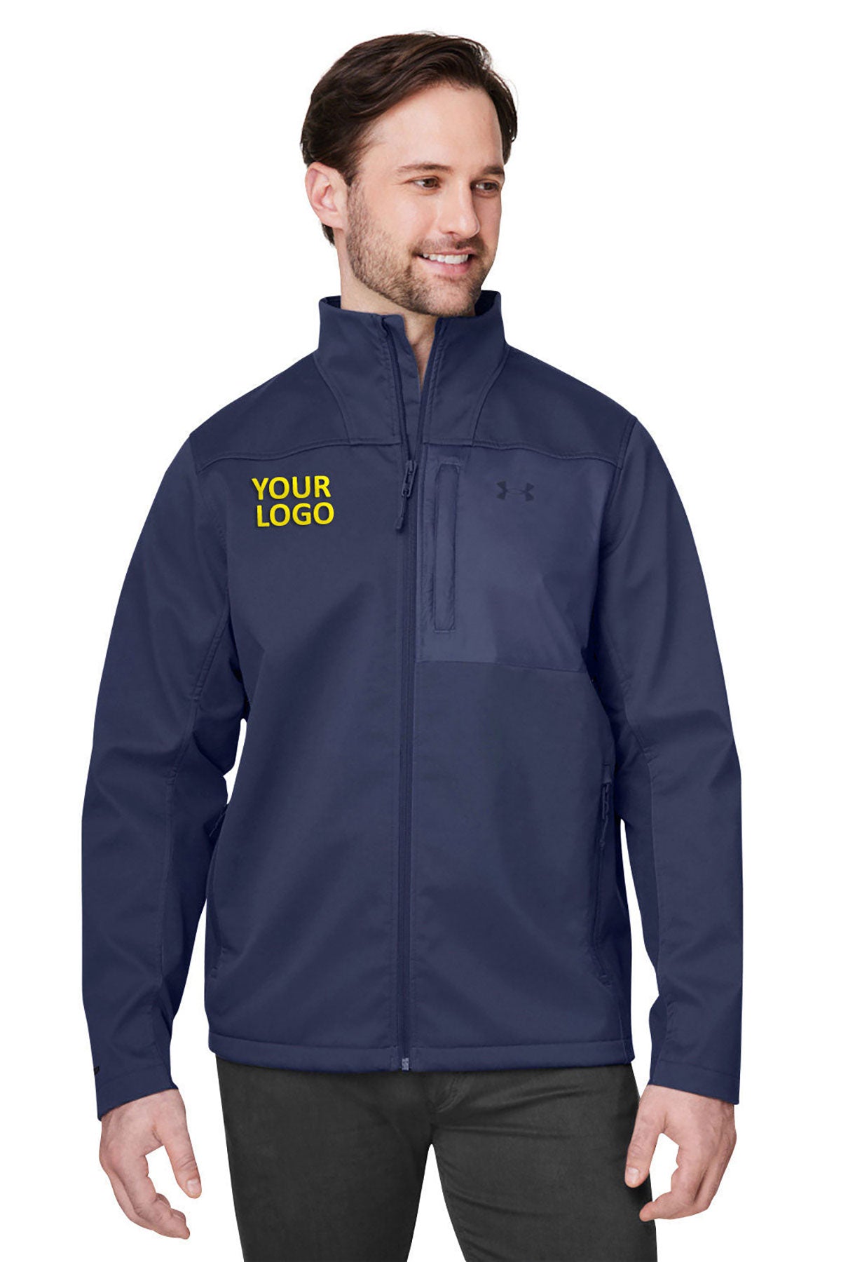 Under Armour Men's ColdGear InfraRed Shield Branded Jackets, Medium Navy