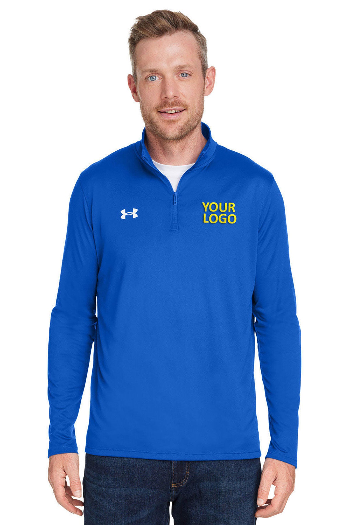 Under Armour Men's Tech Custom Quarter-Zips, Royal